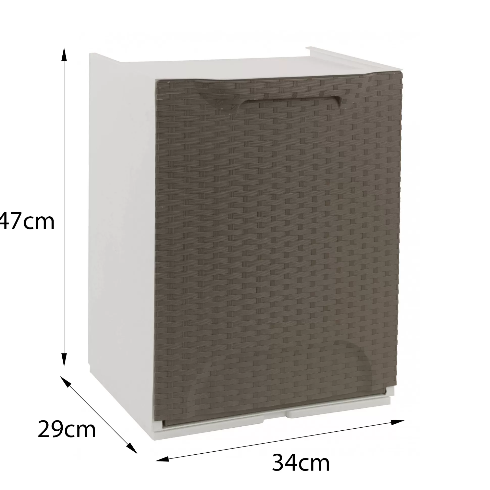 Dmora Armadi Da Esterno<Armadio da esterno Nakri, 34x29h47 cm, Tortora e Bianco