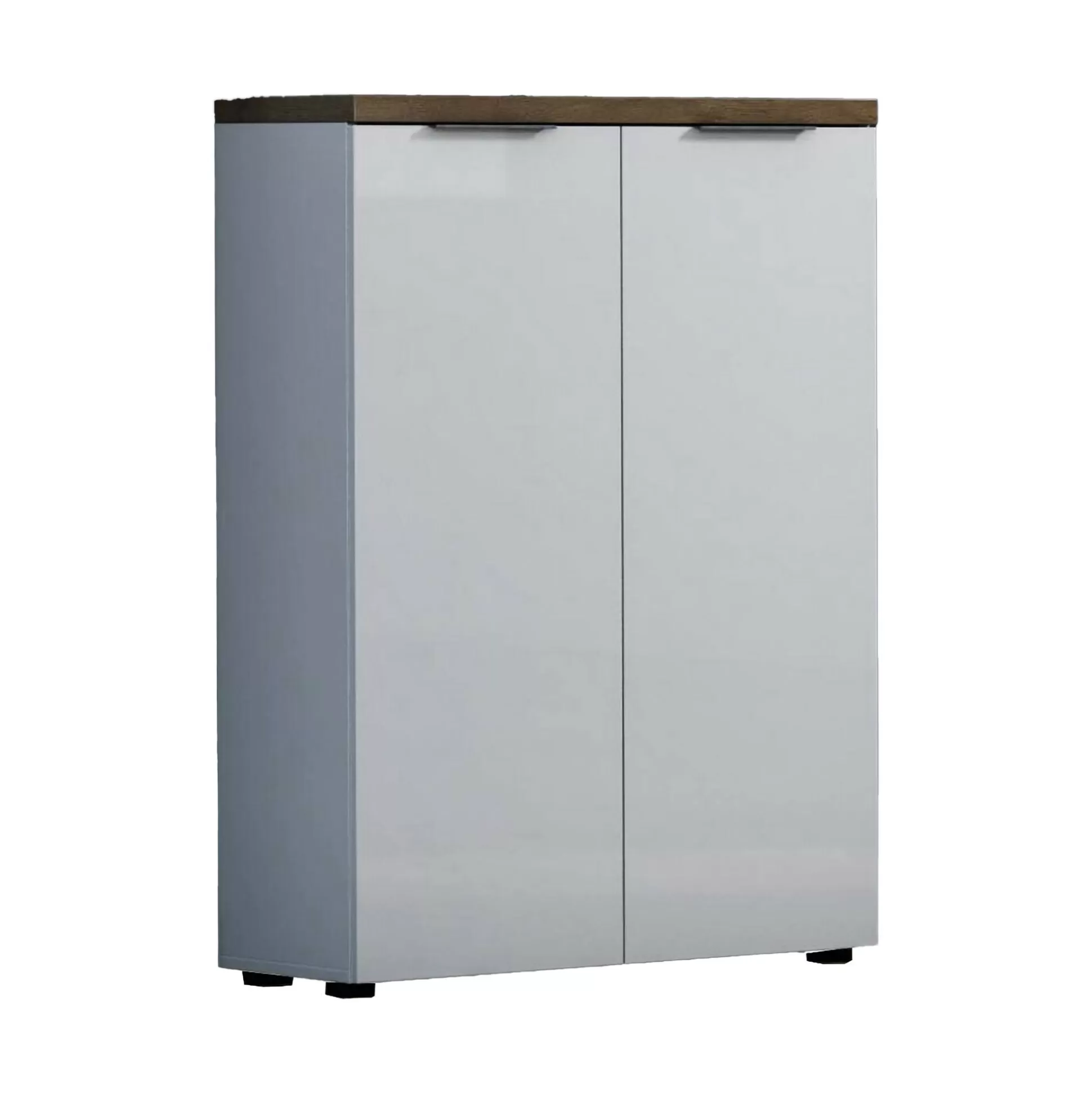 Dmora Armadi Multiuso 2 Ante<Armadio multiuso 2 ante Ddifilipp, 80x34h115 cm, Bianco lucido e Rovere