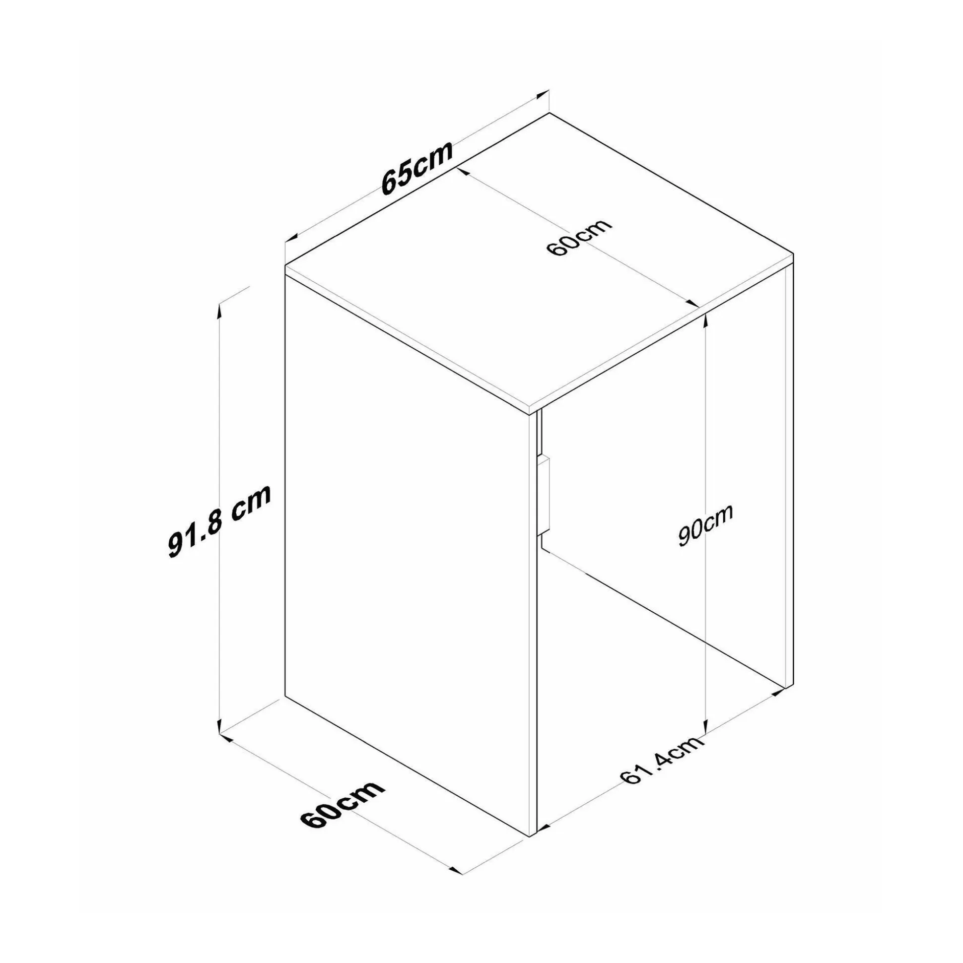 Dmora Altri Armadi Multiuso<Armadio multiuso grande Boris, 65x60h92 cm, Noce e Bianco