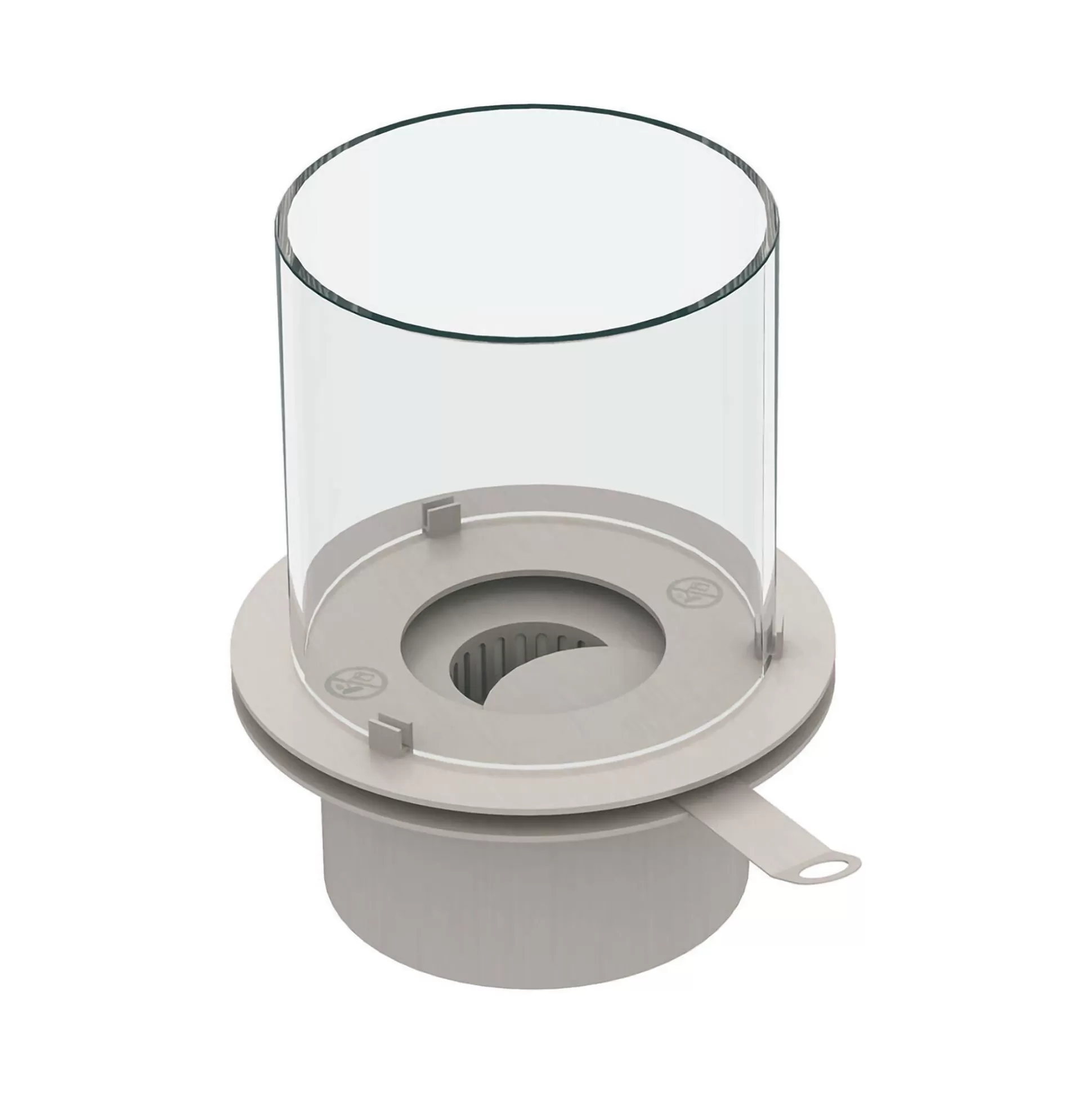 Dmora Accessori Riscaldamento<Bruciatore Ardore, 25x25 h31 cm, Grigio e Trasparente