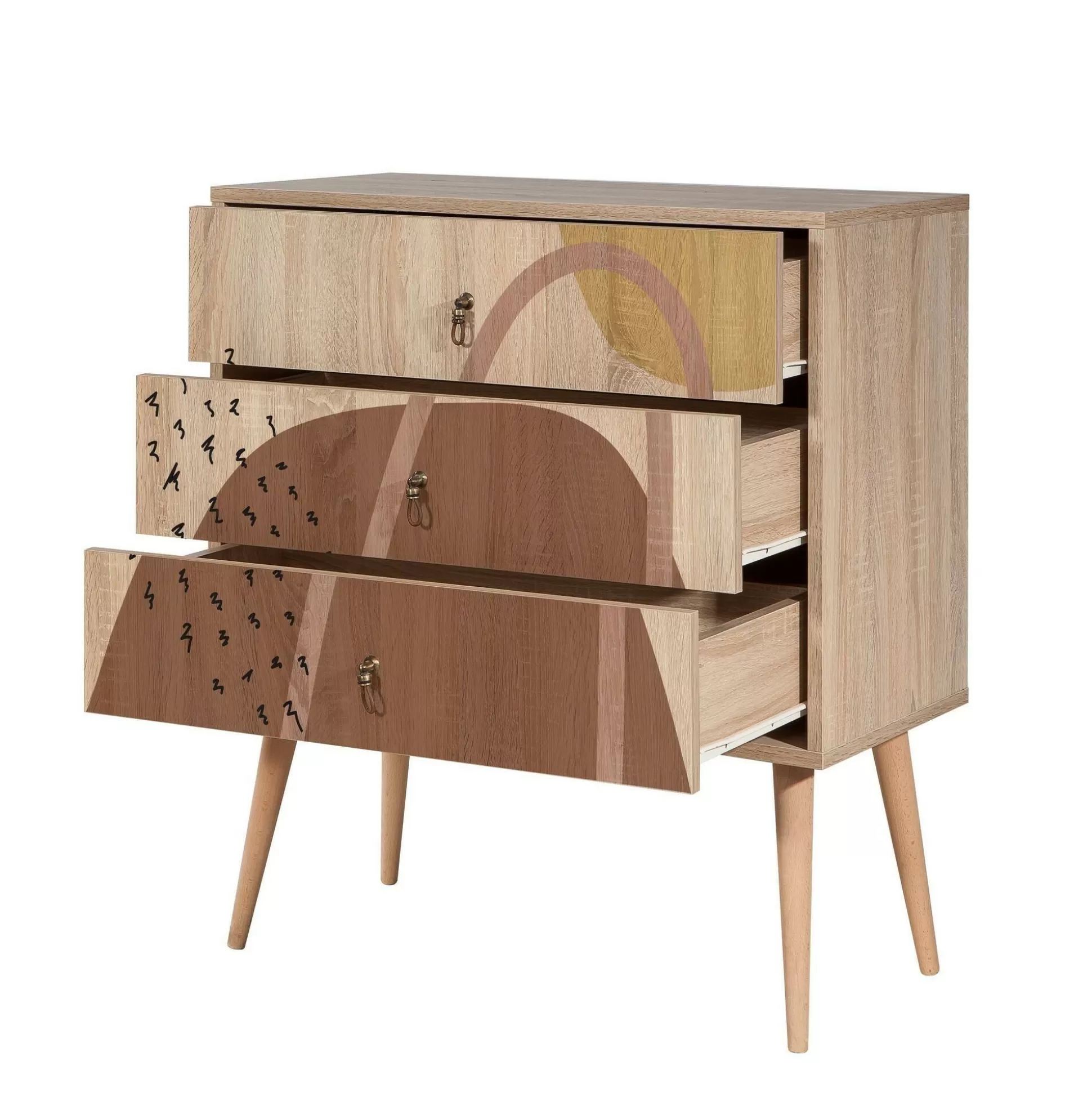 Dmora Cassettiere<Cassettiera Apricale, 80x40h89 cm,