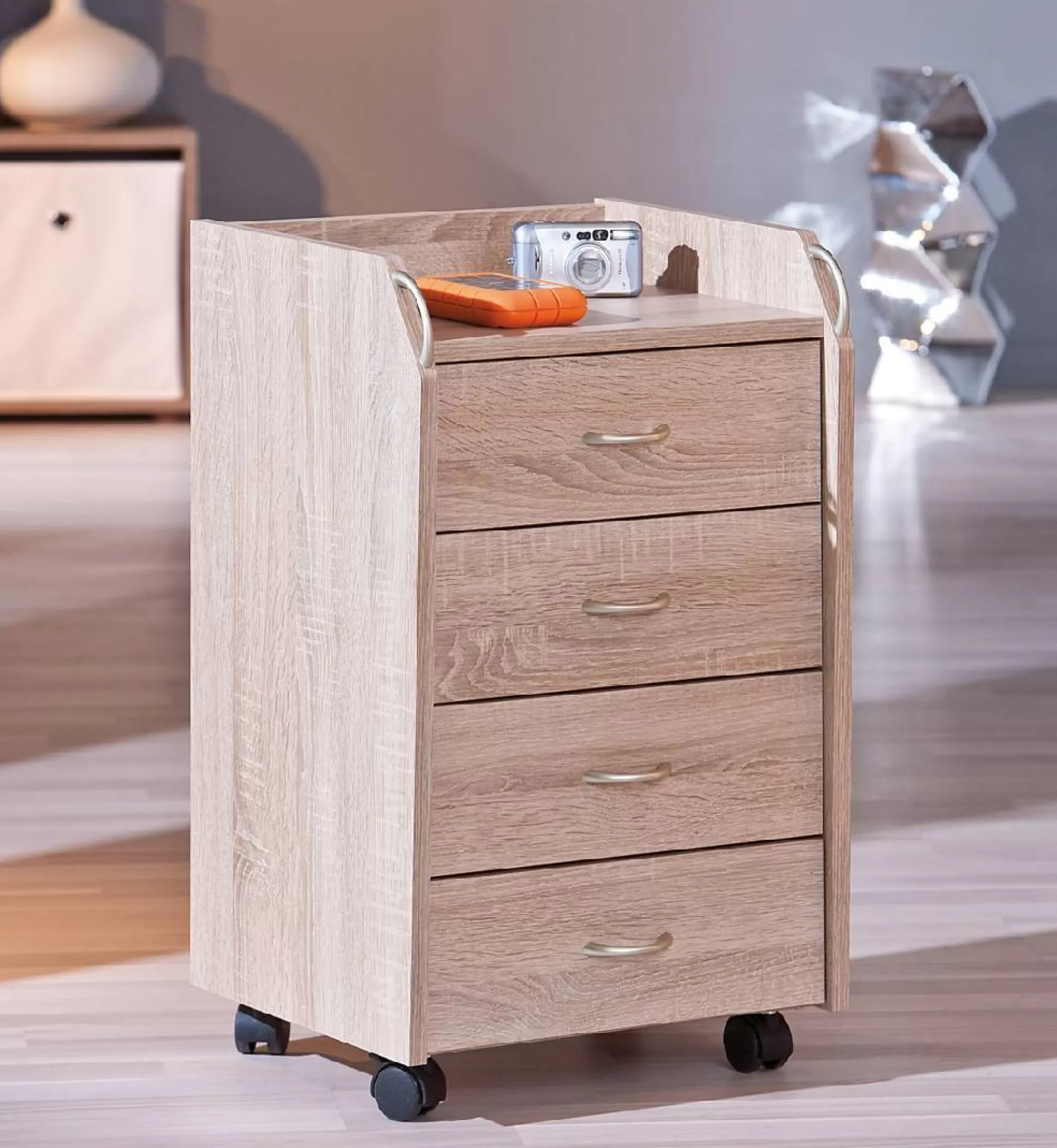 Dmora Cassettiere<Cassettiera Kiel, Settimino multiuso, Comò camera da letto, Mobile con cassetti, 40x36 h65 cm,