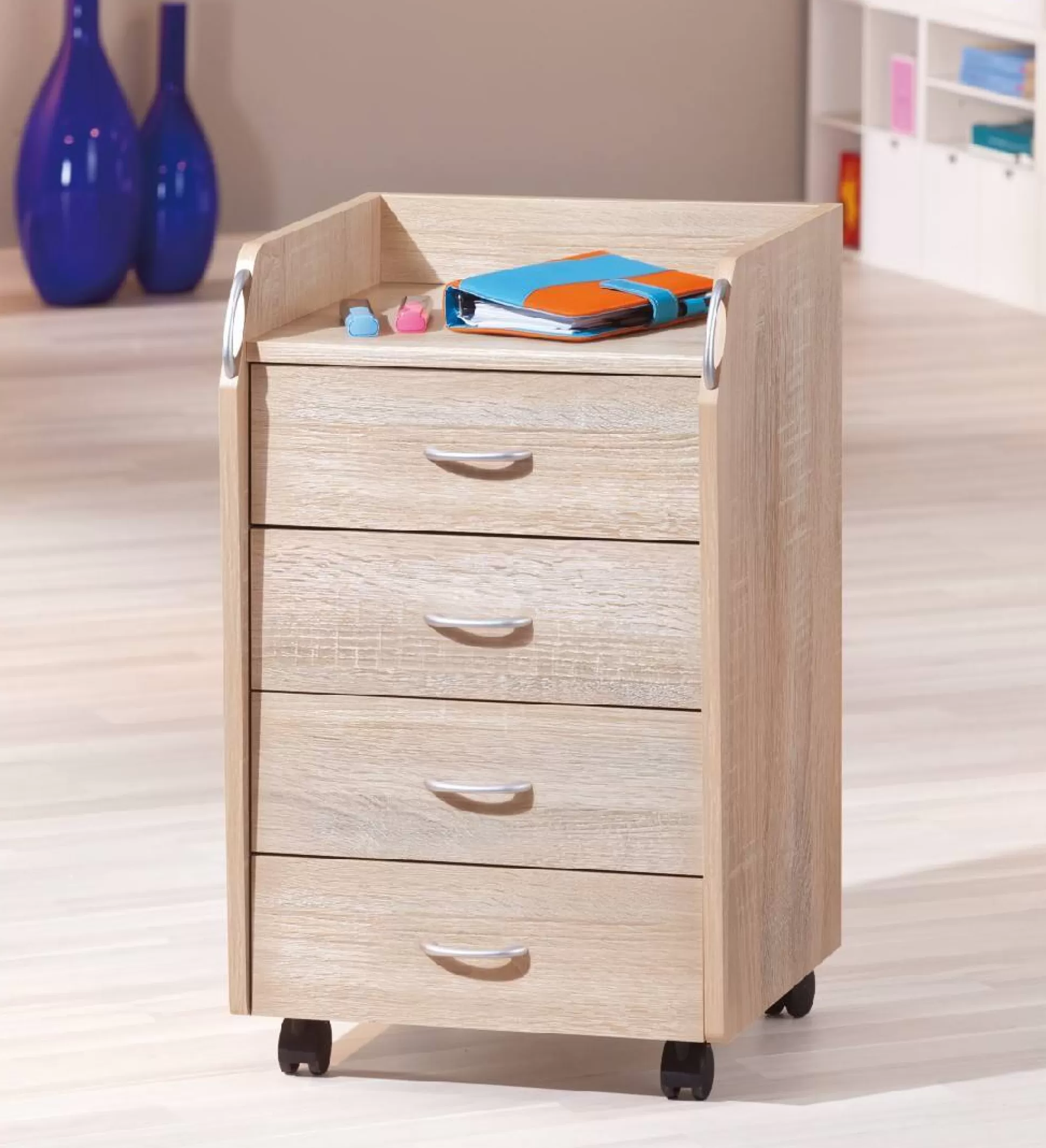 Dmora Cassettiere<Cassettiera Kiel, Settimino multiuso, Comò camera da letto, Mobile con cassetti, 40x36 h65 cm,