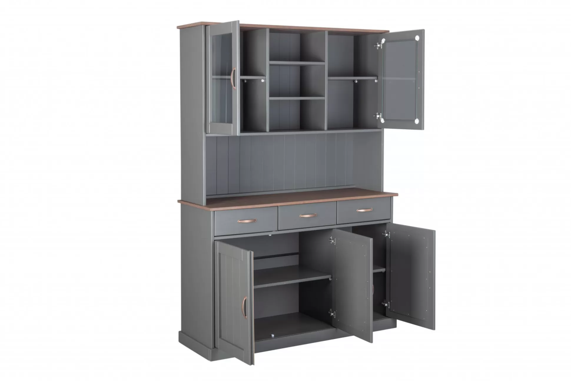 Dmora Credenze<Credenza Flensburg, Buffet da soggiorno, Madia da salotto, Dispensa da cucina, 131x45 h191 cm,