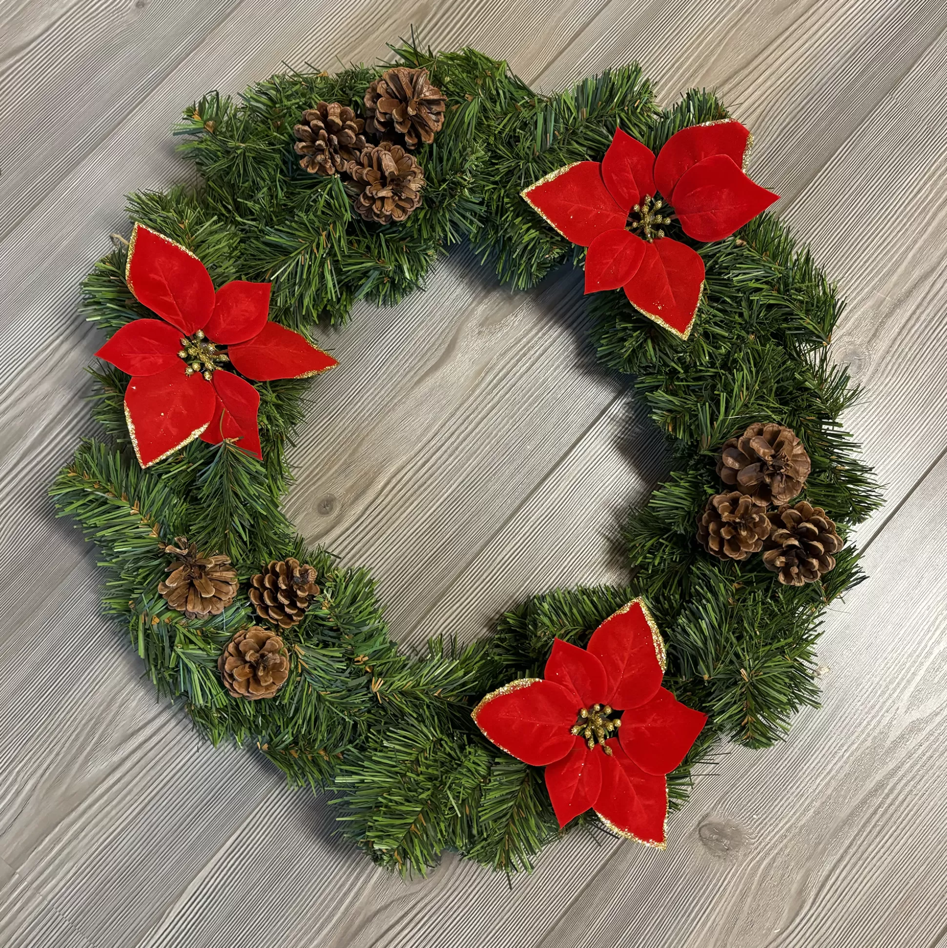 Dmora Decorazioni<Decorazione da Natale Cavagnol, Verde e Rosso, 50x50 h10 cm