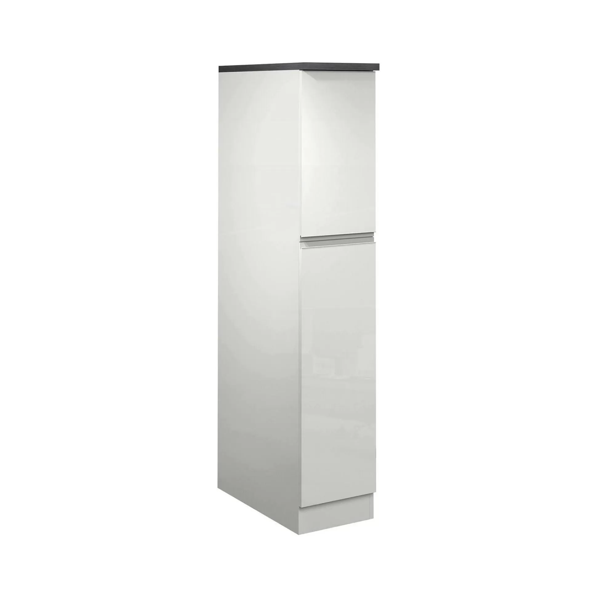 Dmora Mobili Dispensa<Dispensa da cucina Atrax, 30x60h165 cm, Bianco lucido e Ardesia