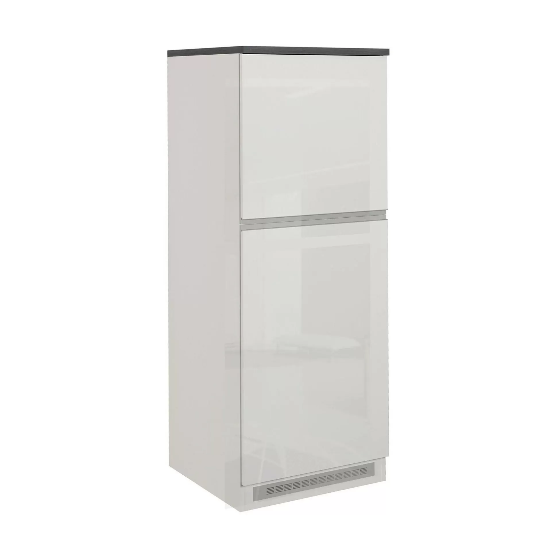 Dmora Mobili Dispensa<Dispensa da cucina Dcasasol, 60x60h165 cm, Bianco lucido e Ardesia