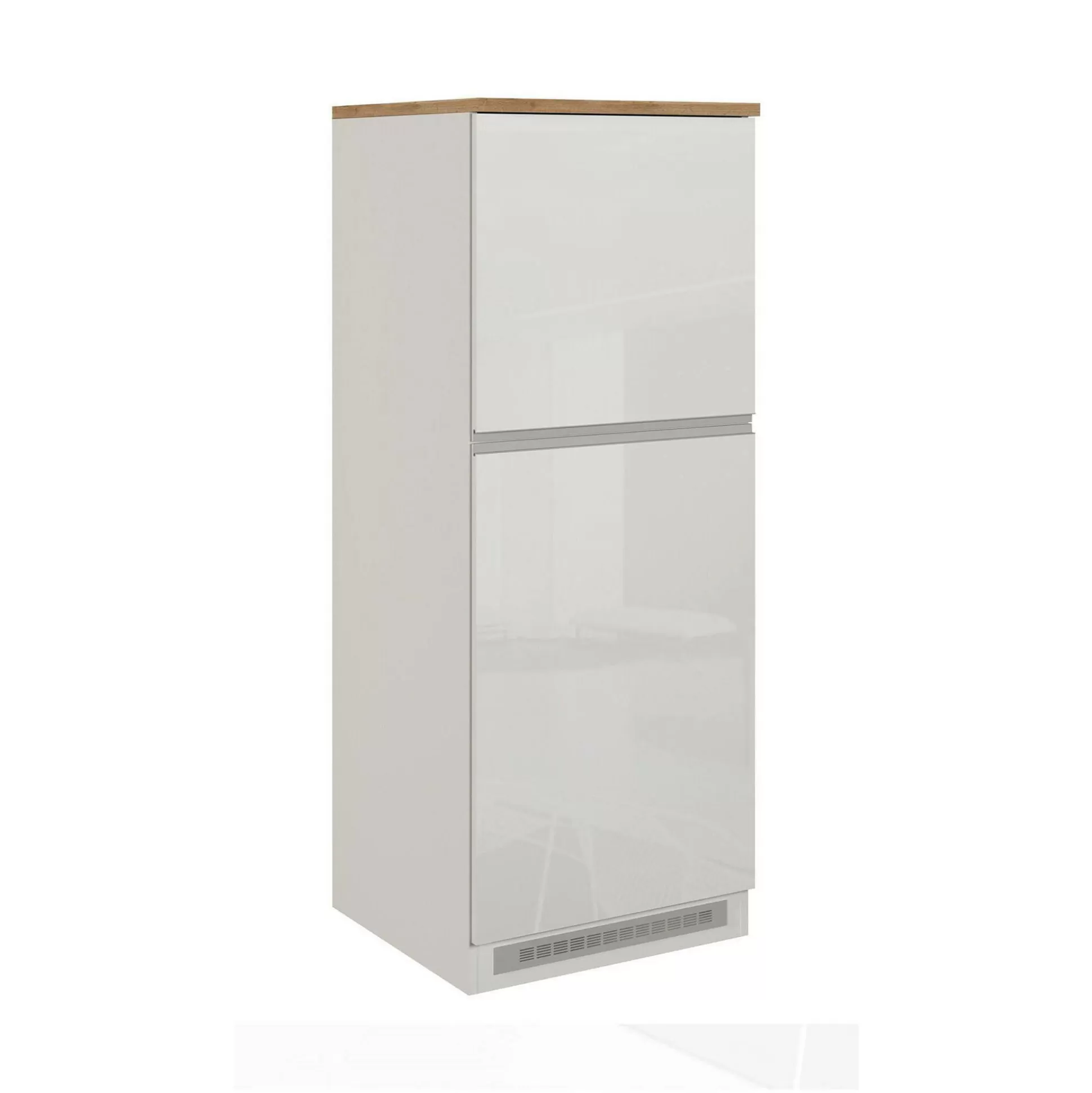 Dmora Mobili Dispensa<Dispensa da cucina Dcasasol, 60x60h165 cm, Bianco lucido e Rovere