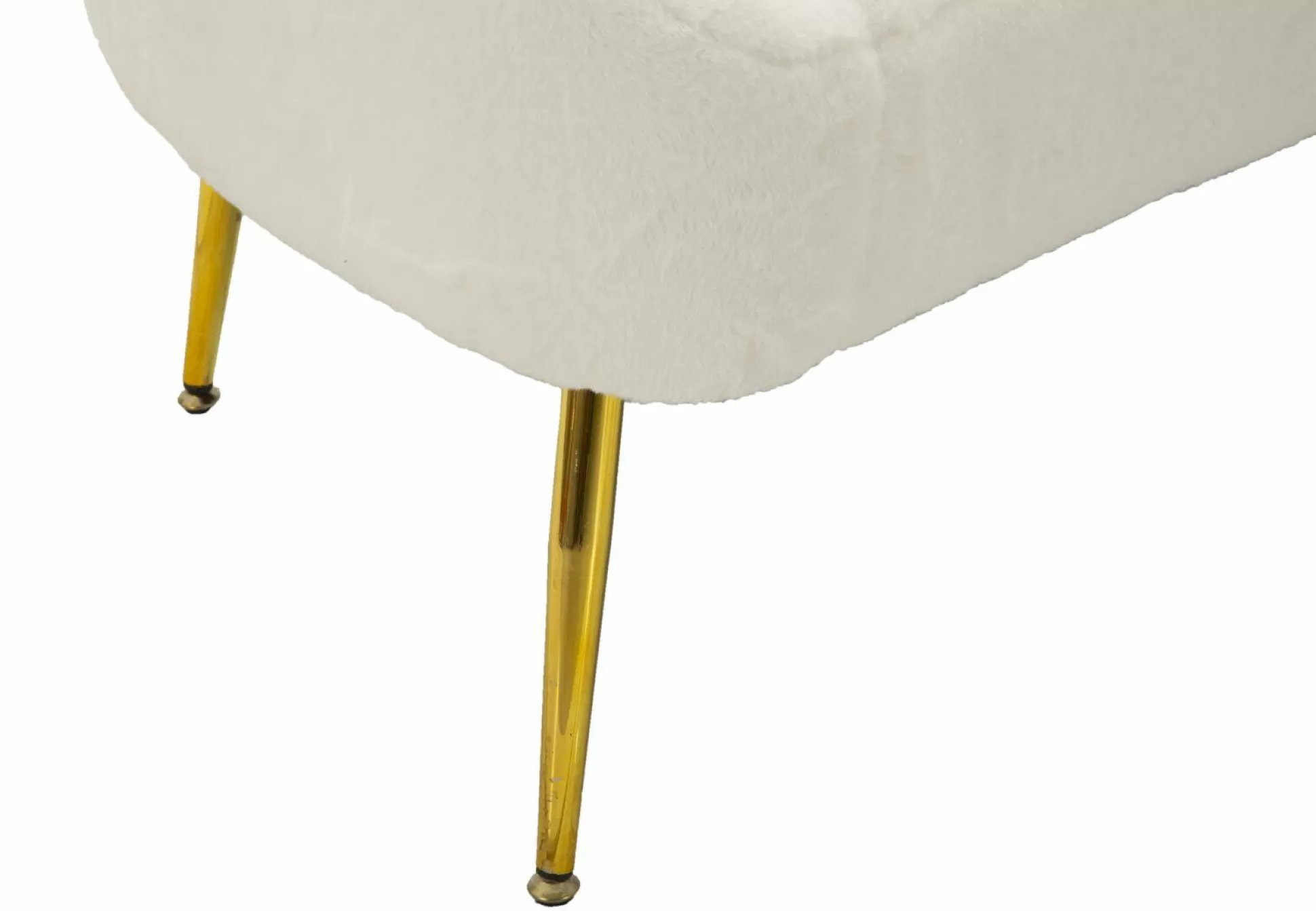 Dmora Divani Fissi 2 Posti<Divano fisso 2 posti Pittari, 137x69 h79 cm, Bianco e Oro