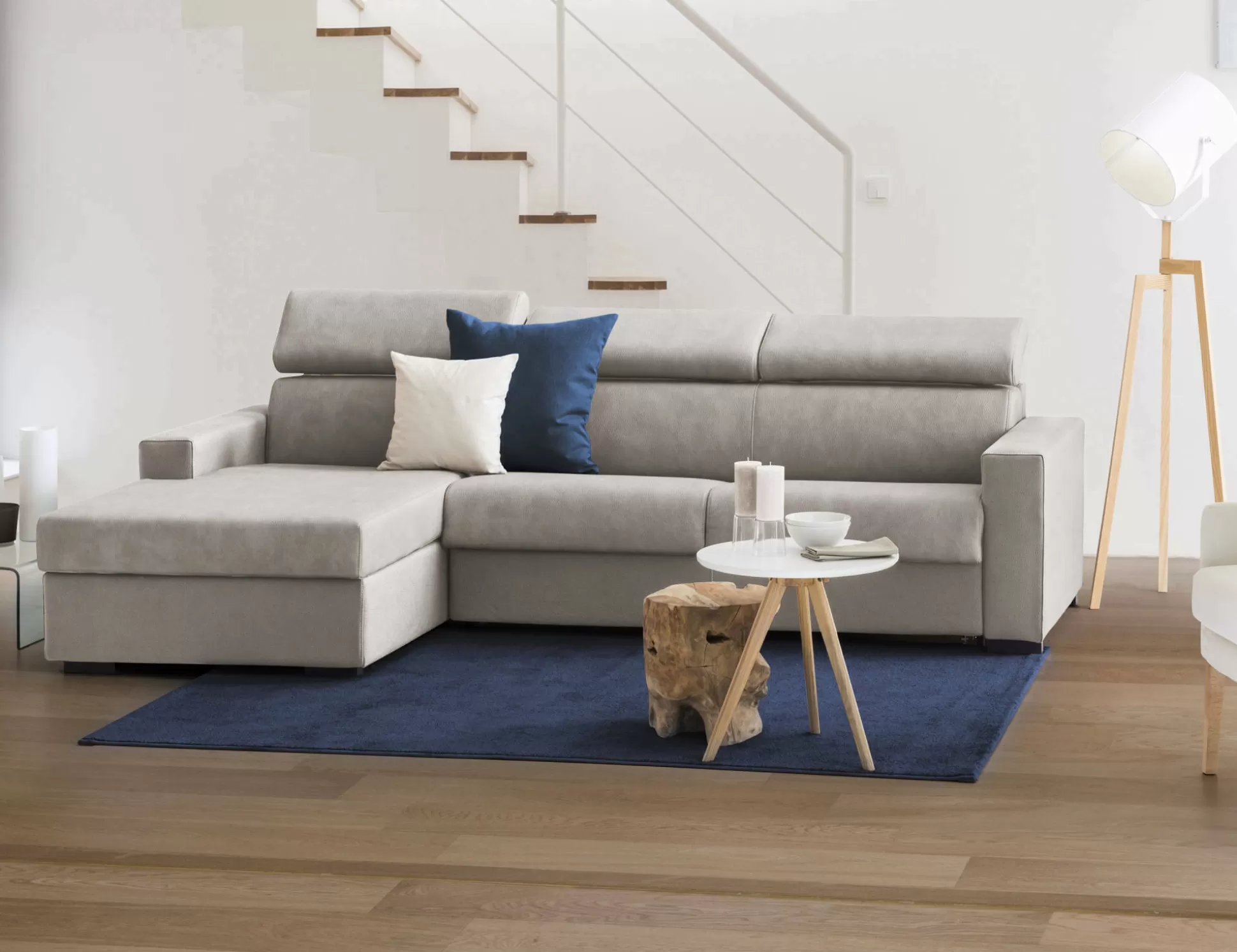 Dmora Divani Fissi Con Penisola<Divano fisso con penisola Akela, Cm 280x95h85,