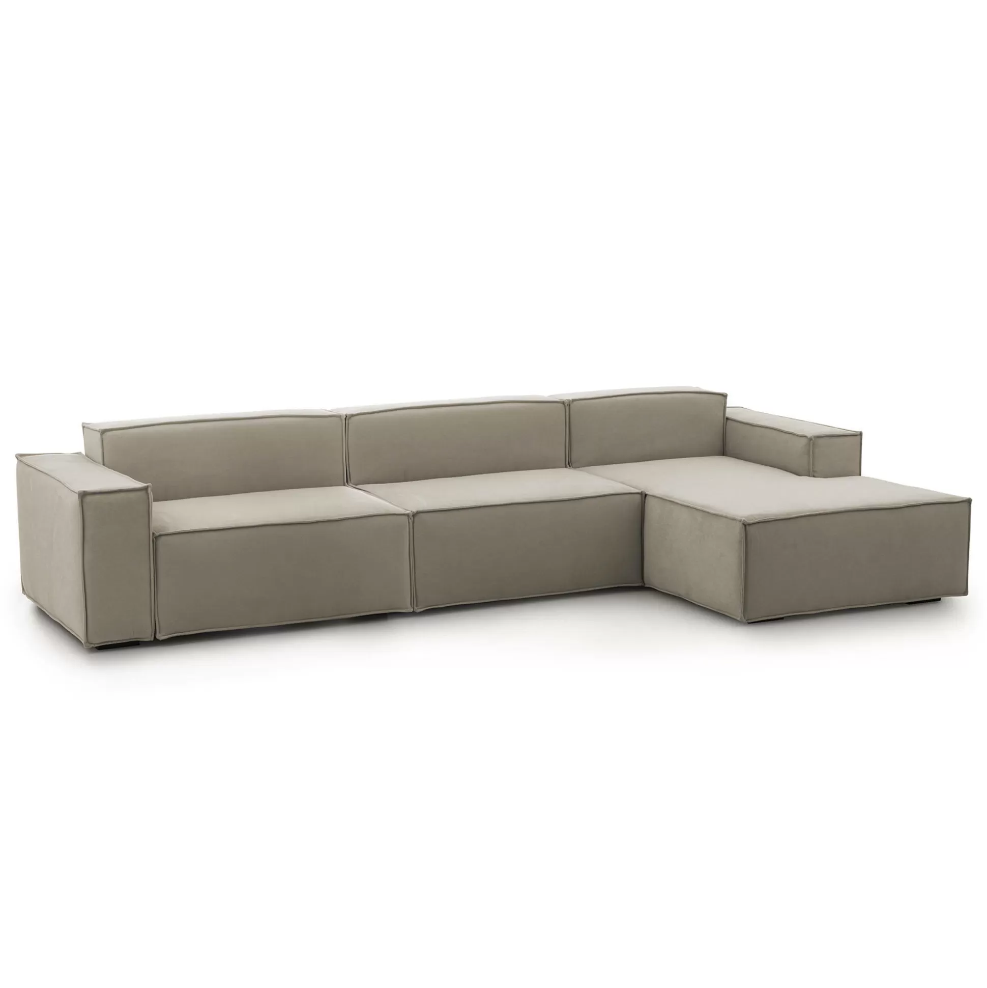 Dmora Divani Fissi Con Penisola<Divano fisso con penisola Asvaldo, Cm 340x170h70,