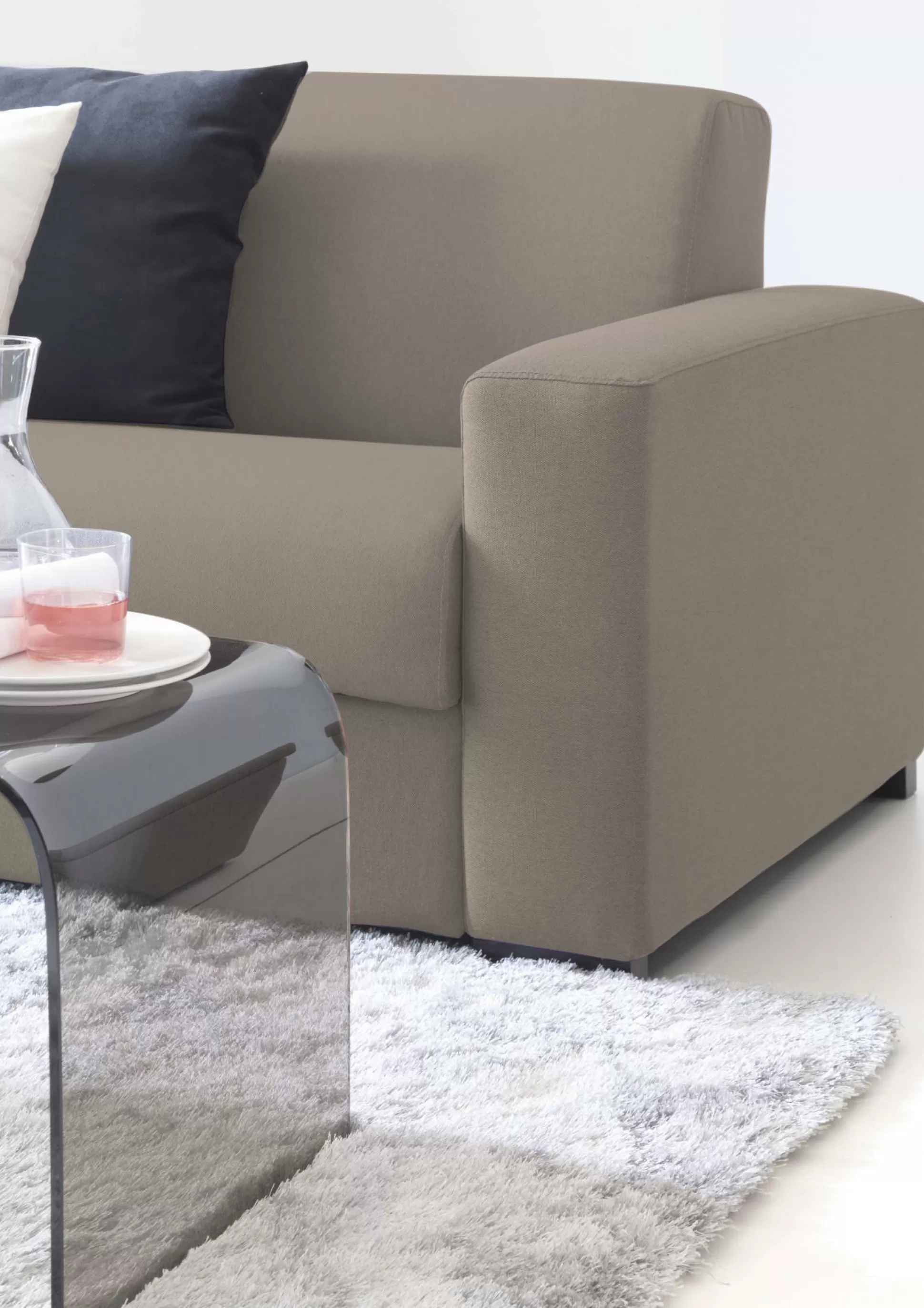 Dmora Divani Fissi Con Penisola<Divano fisso con penisola Atos, Cm 280x95h90,