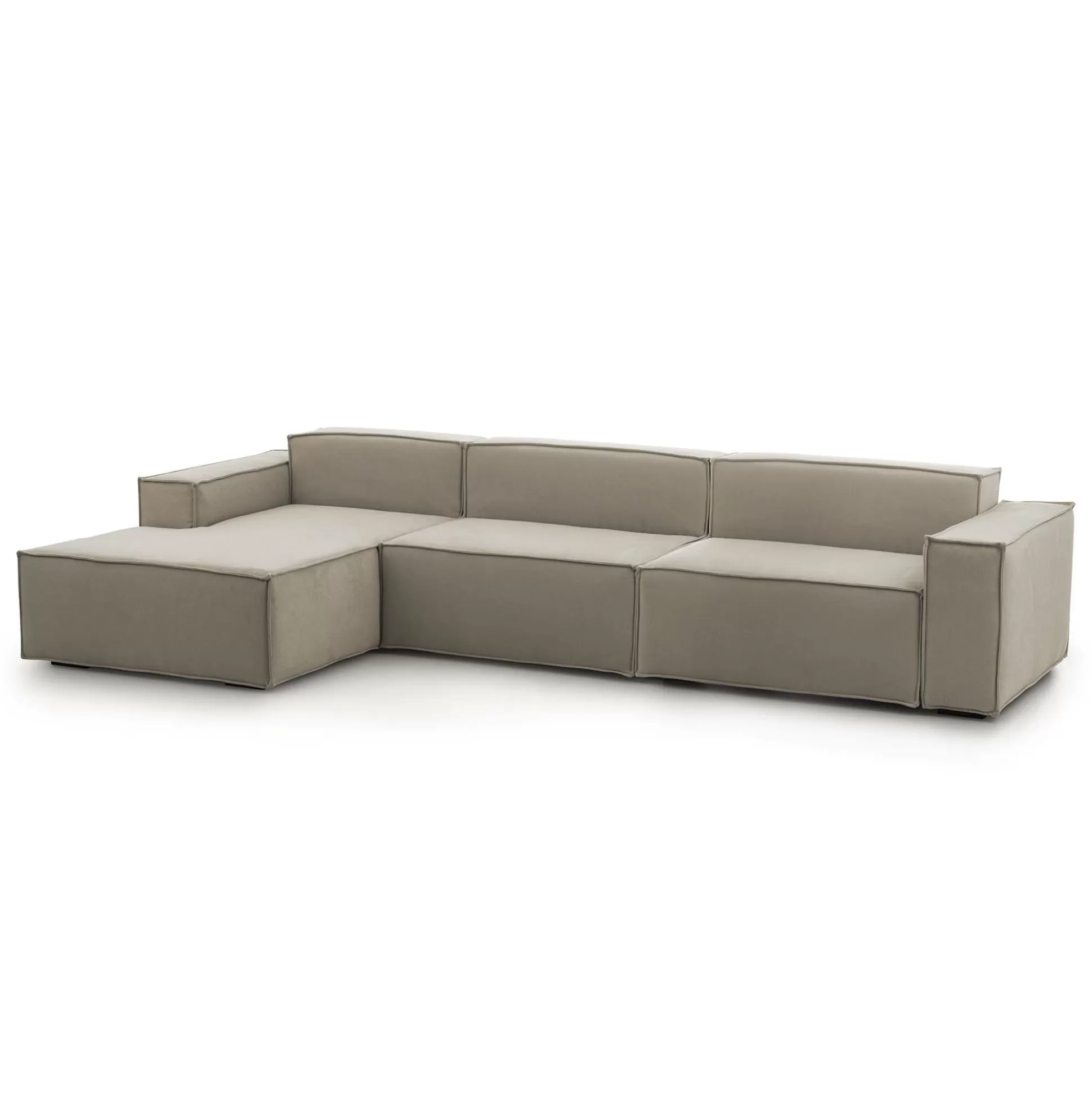 Dmora Divani Fissi Con Penisola<Divano fisso con penisola Atrillo, Cm 340x170h70,