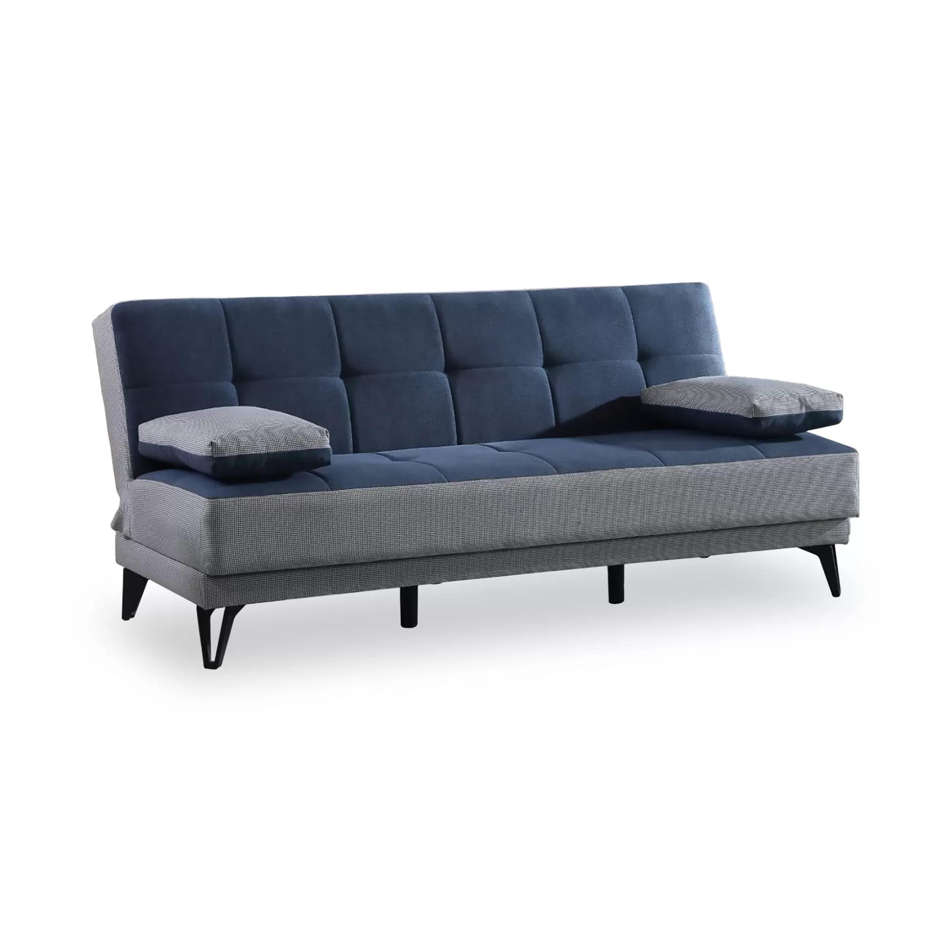 Dmora Divani Letto 3 Posti<Divano letto 3 posti Aborigeni, 190x87h97 cm, Grigio e Blu