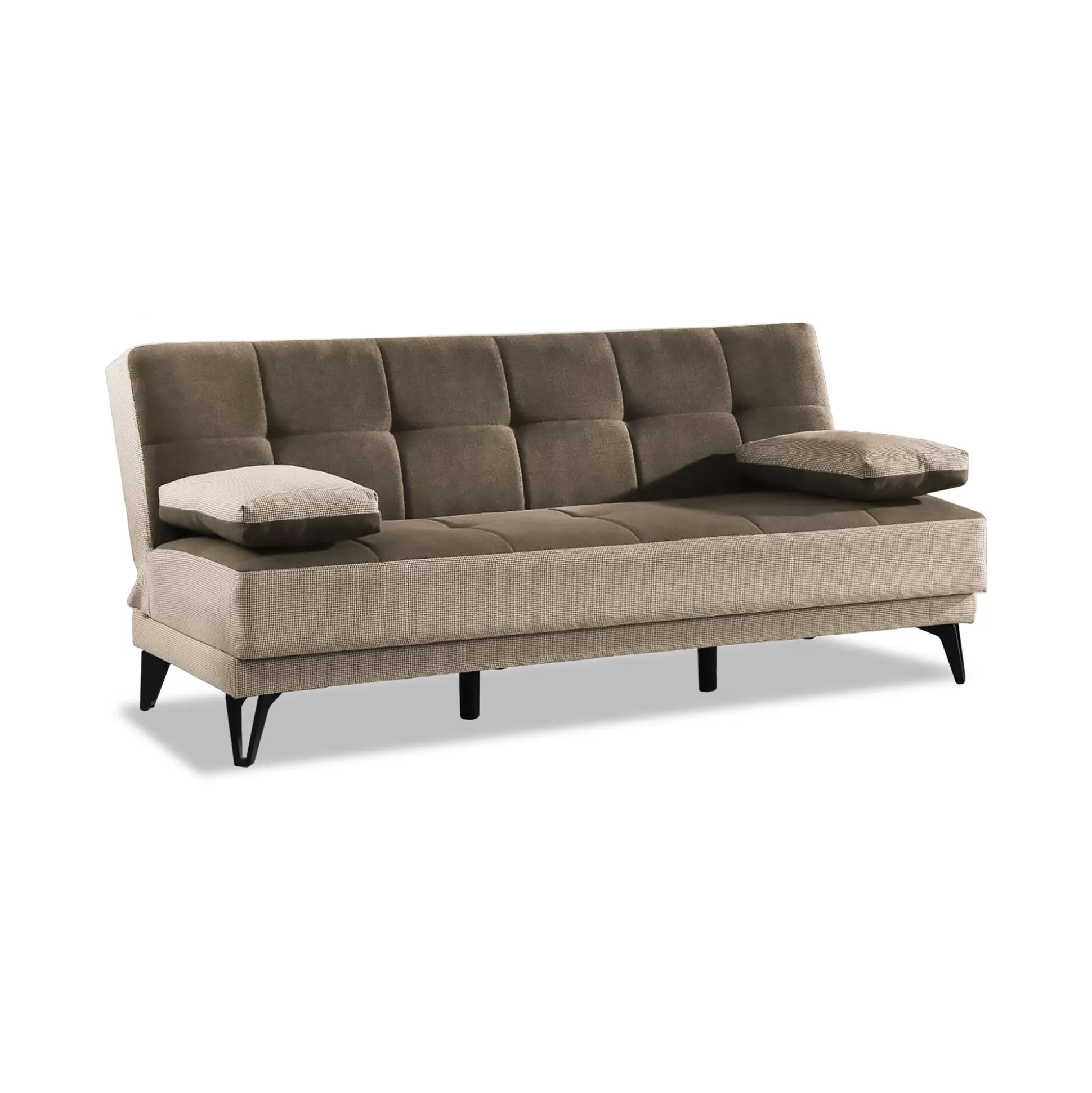 Dmora Divani Letto 3 Posti<Divano letto 3 posti Aborigeni, 190x87h97 cm, Grigio E Marrone