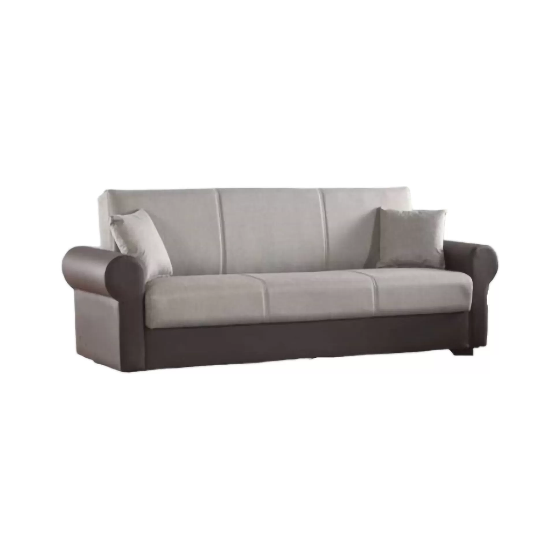 Dmora Divani Letto 3 Posti<Divano letto 3 posti Dfiorini, 233x84h94 cm, Marrone e Grigio