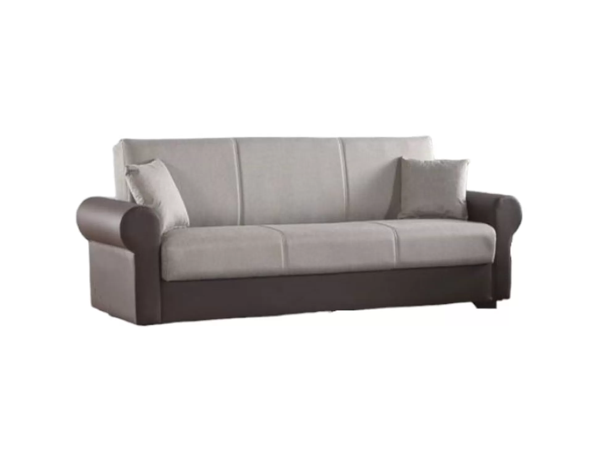 Dmora Divani Letto 3 Posti<Divano letto 3 posti Dfiorini, 233x84h94 cm, Marrone e Grigio