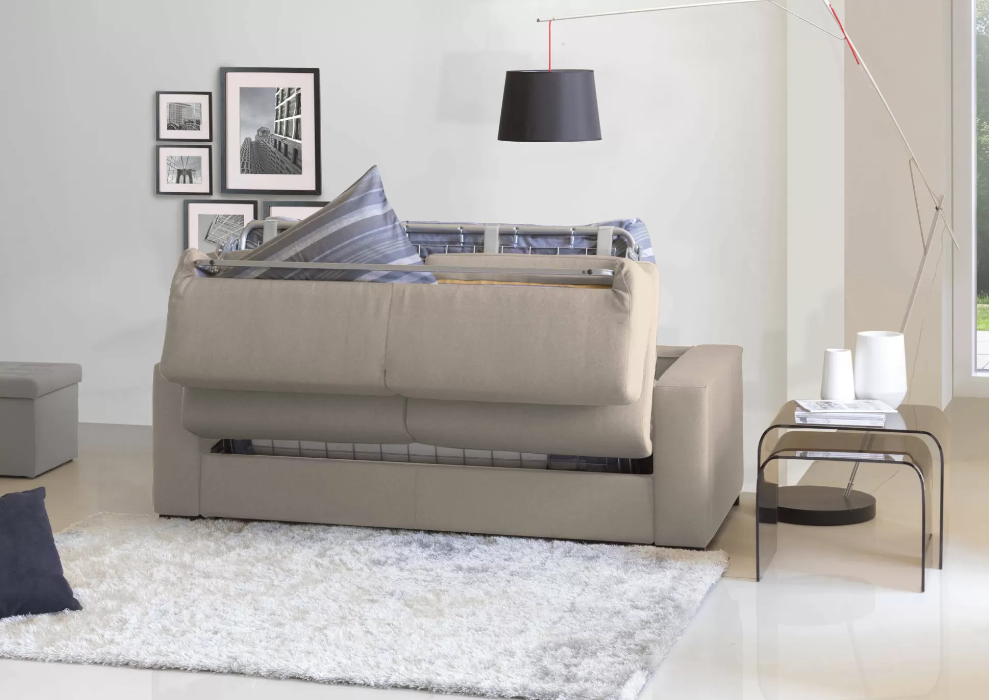 Dmora Divani Letto Con Penisola<Divano letto con penisola Albenga, Cm 260x95h90,