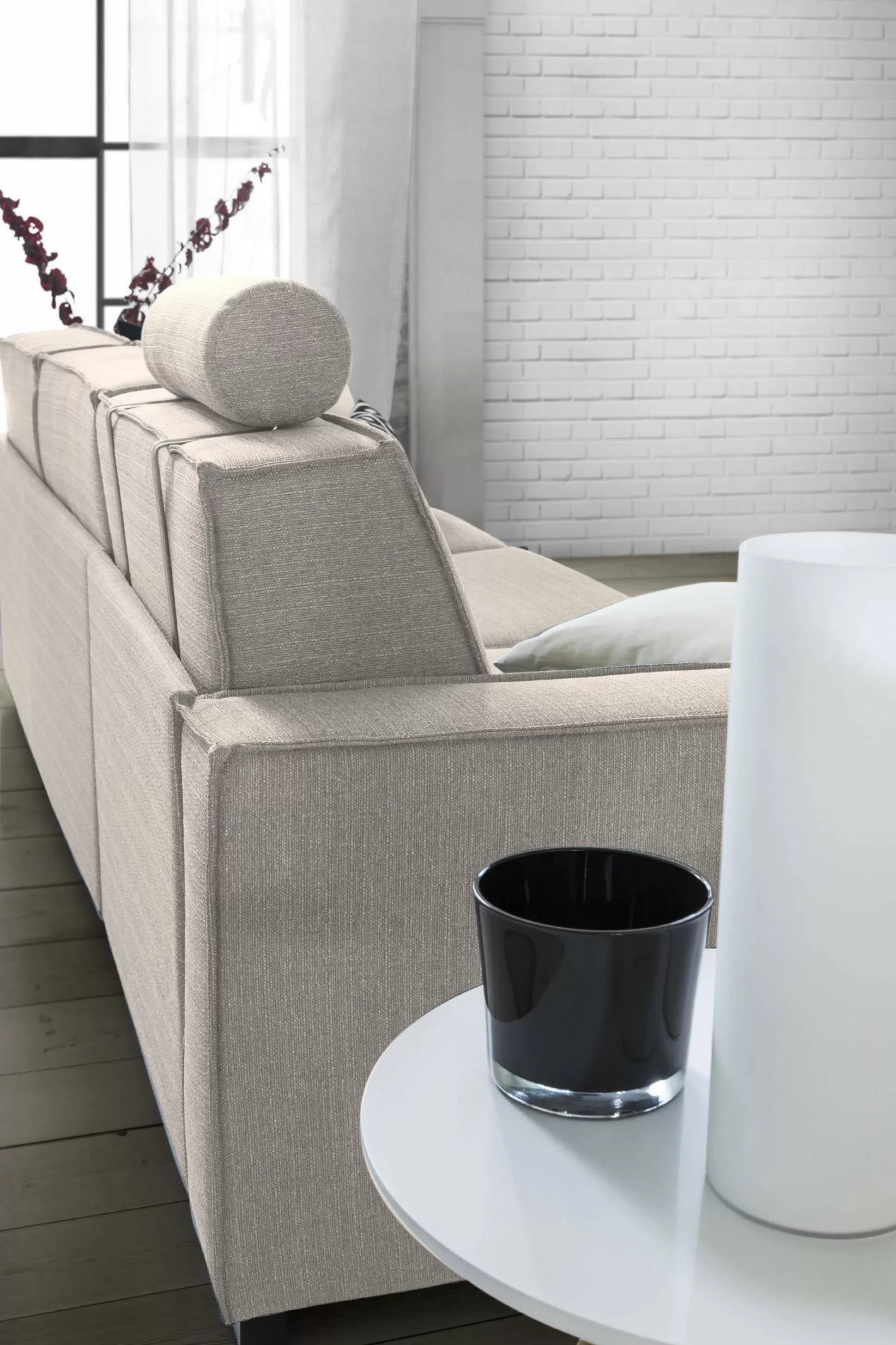 Dmora Divani Letto Con Penisola<Divano letto con penisola Albenga, Cm 260x95h90,