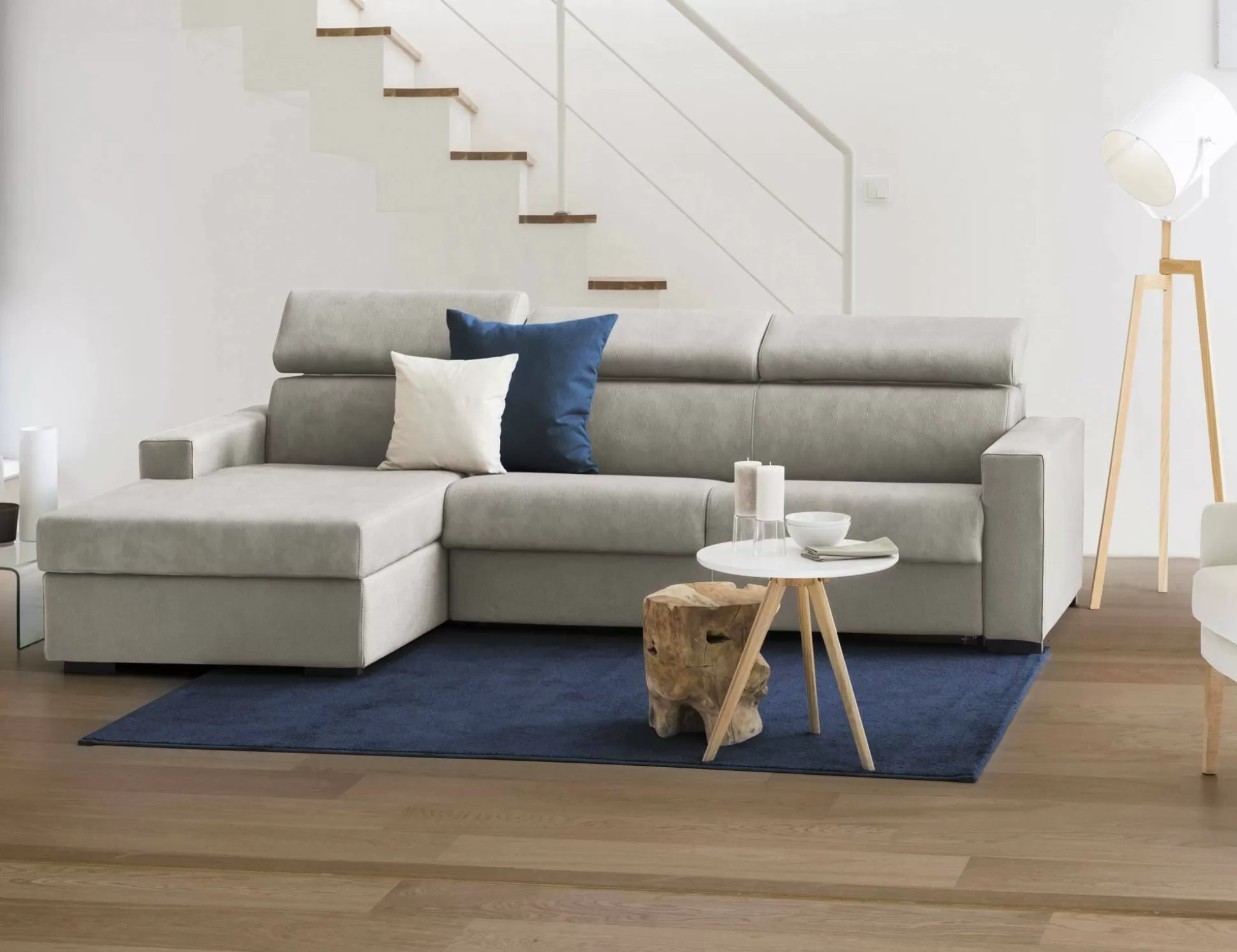 Dmora Divani Letto Con Penisola<Divano letto con penisola Alibabah, Cm 280x95h85,