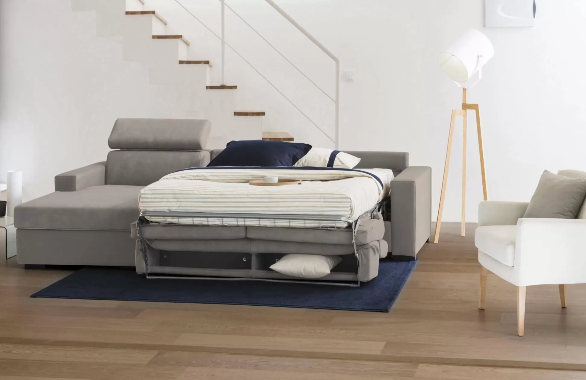 Dmora Divani Letto Con Penisola<Divano letto con penisola Alibabah, Cm 280x95h85,