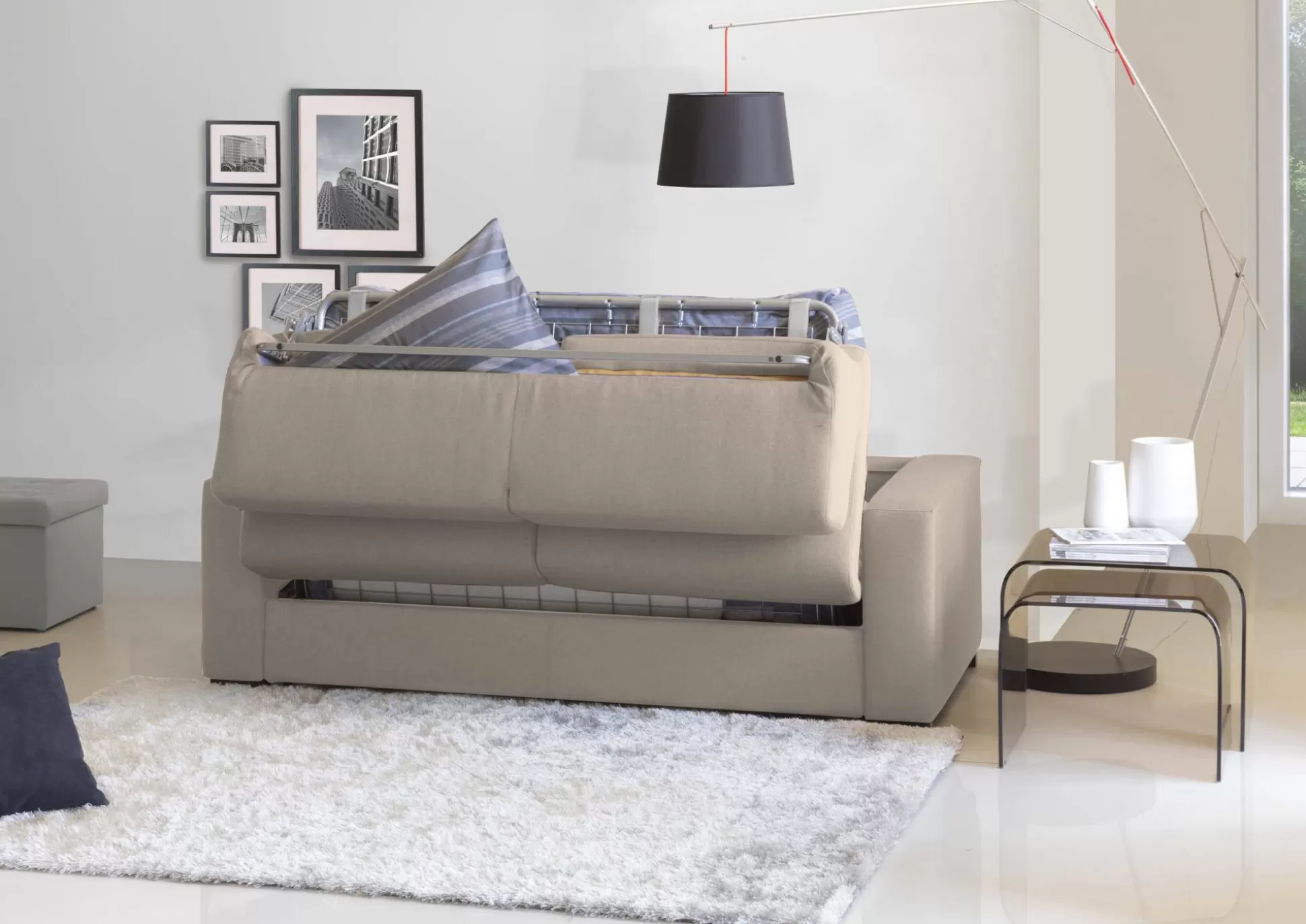 Dmora Divani Letto Con Penisola<Divano letto con penisola Alibabah, Cm 280x95h85,