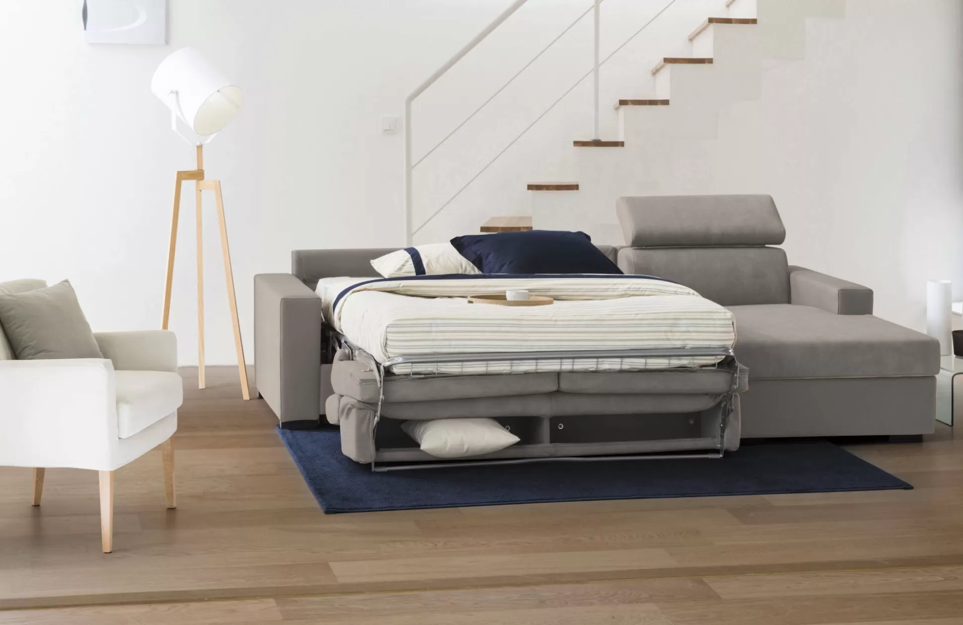 Dmora Divani Letto Con Penisola<Divano letto con penisola Alibella, Cm 260x95h85,