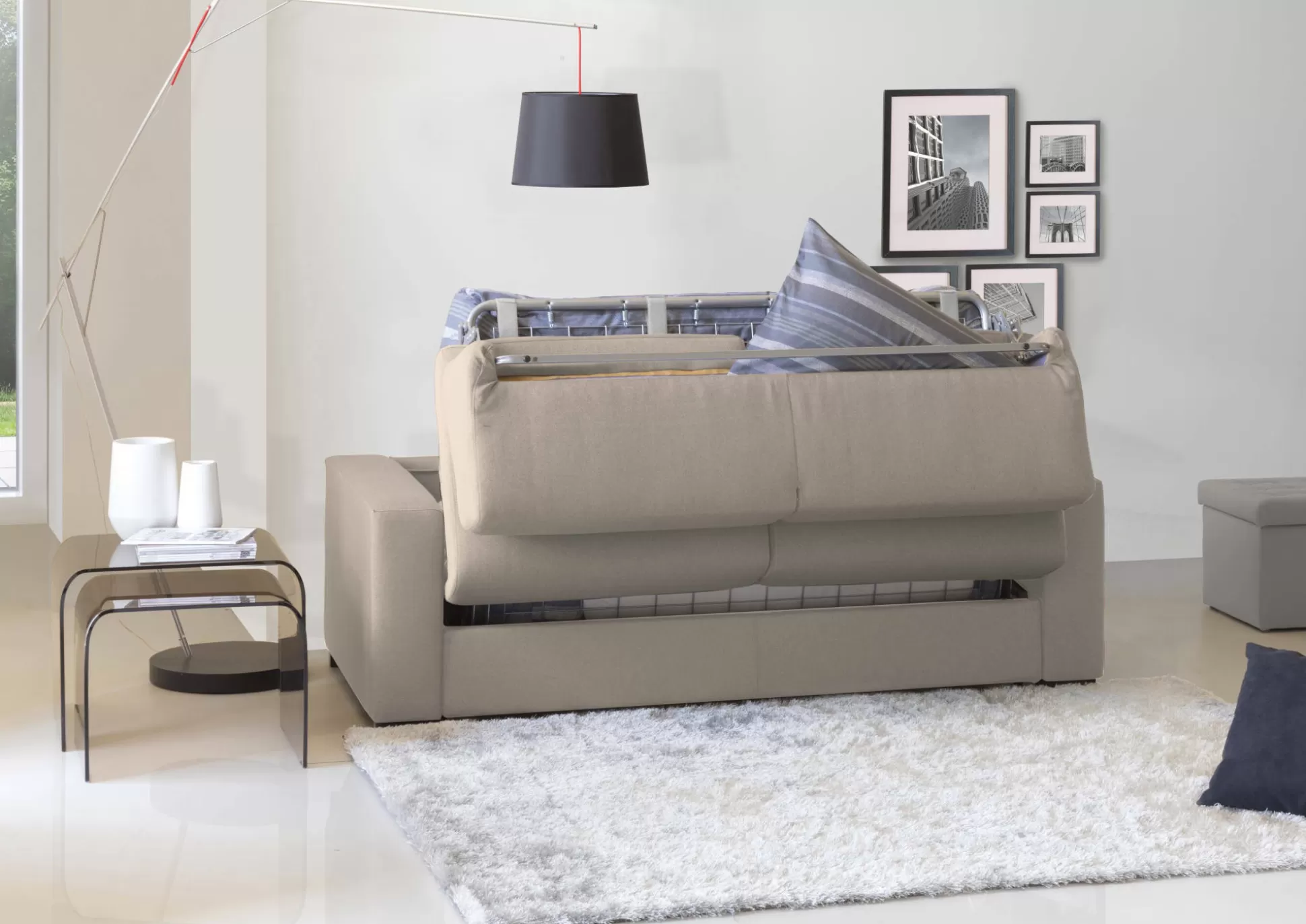Dmora Divani Letto Con Penisola<Divano letto con penisola Alibella, Cm 260x95h85,
