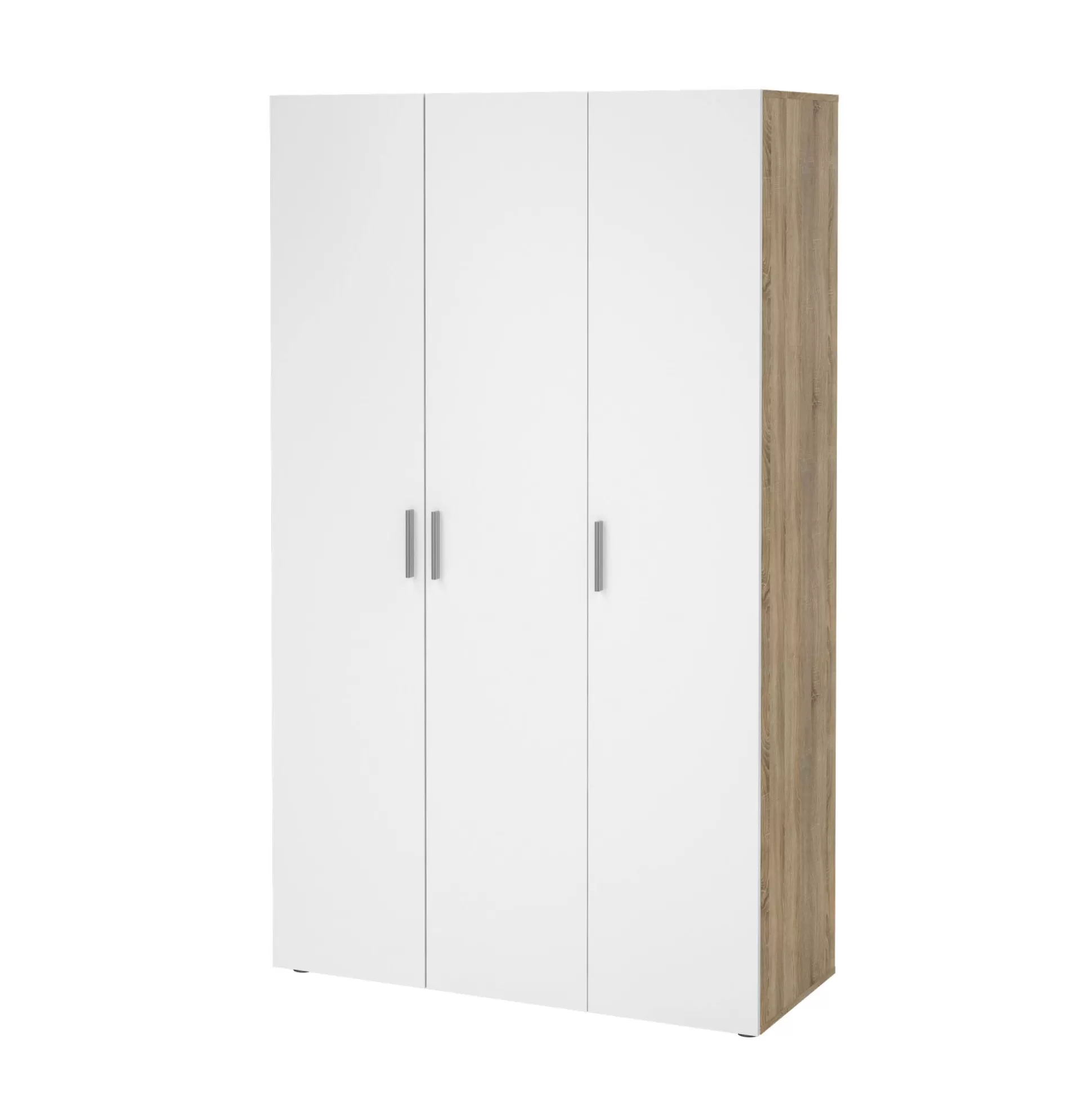 Dmora Guardaroba 3 Ante<Guardaroba 3 ante Albacore, 50x118 h201 cm, Quercia e Bianco
