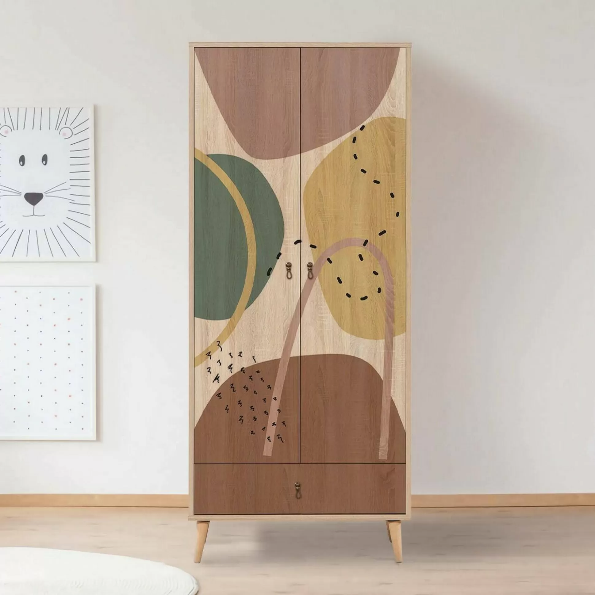 Dmora Guardaroba 2 Ante<Guardaroba 2 ante Atomic, 80x45h190 cm,