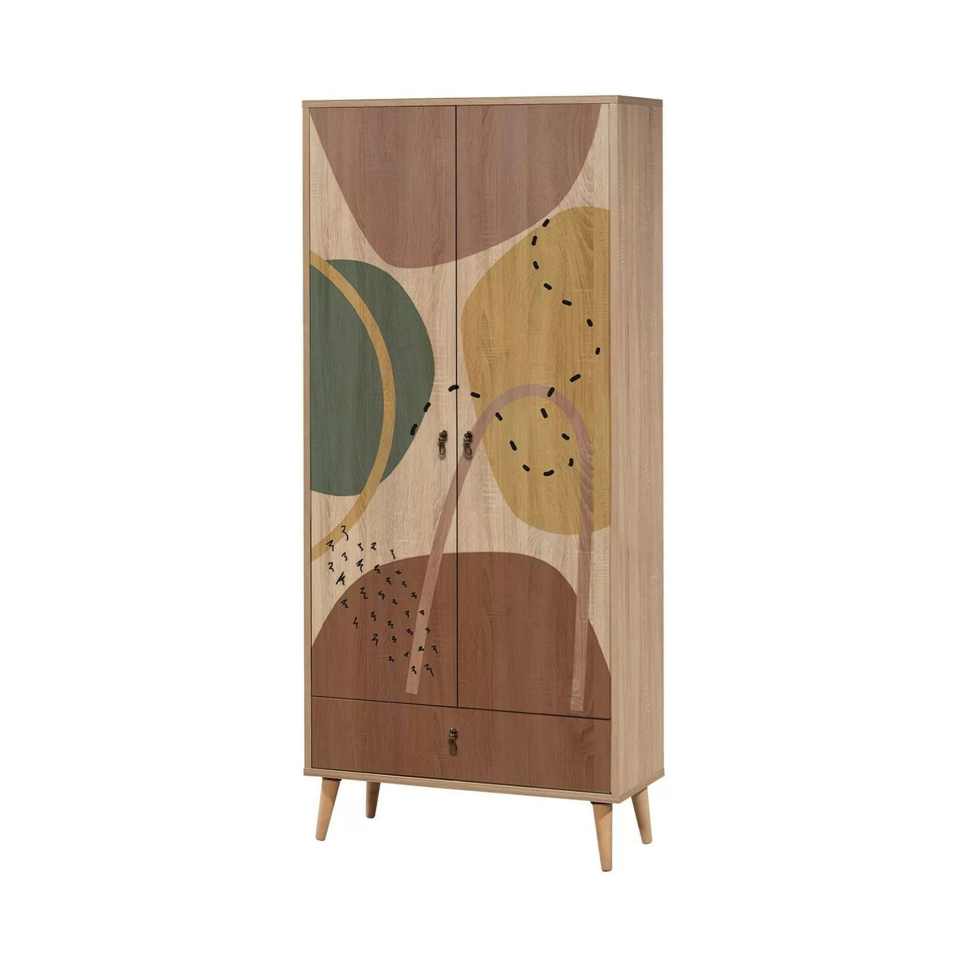 Dmora Guardaroba 2 Ante<Guardaroba 2 ante Atomic, 80x45h190 cm,