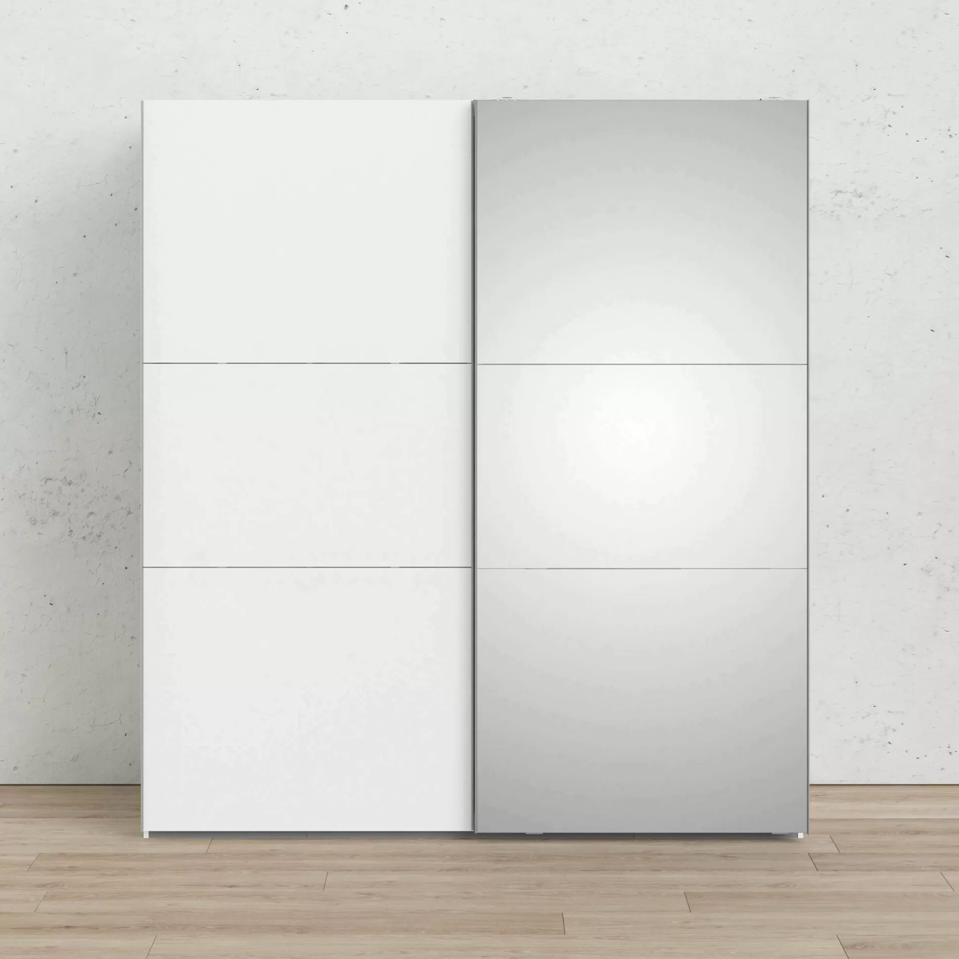 Dmora Guardaroba 2 Ante<Guardaroba 2 ante Dsorbell, 196x68 h220 cm, Bianco e Grigio