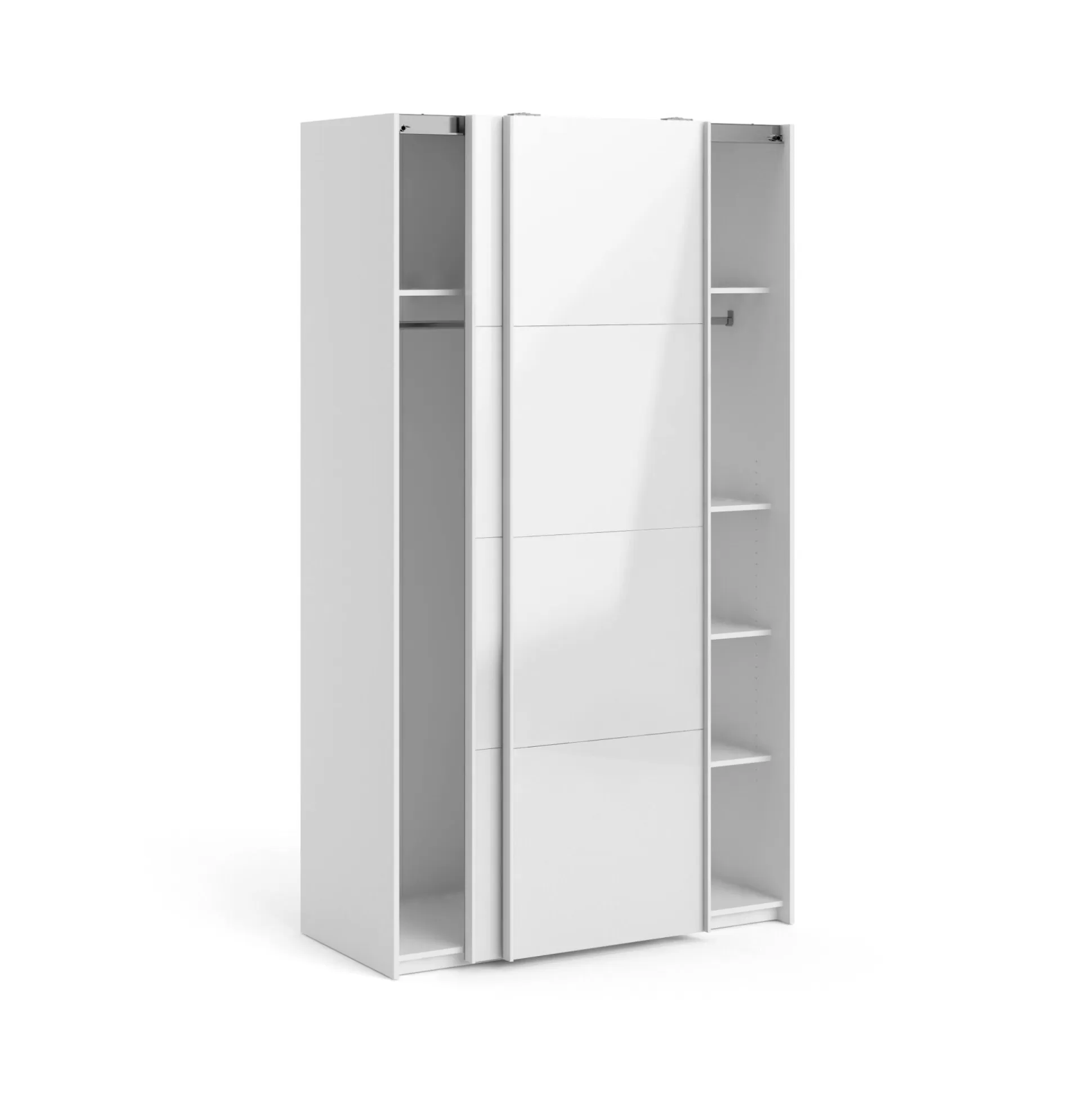 Dmora Guardaroba 2 Ante<Guardaroba 2 ante Fabre, Mobile camera da letto, Cabina armadio portabiti, Armadio appendiabiti, 62x122 h220 cm, Bianco