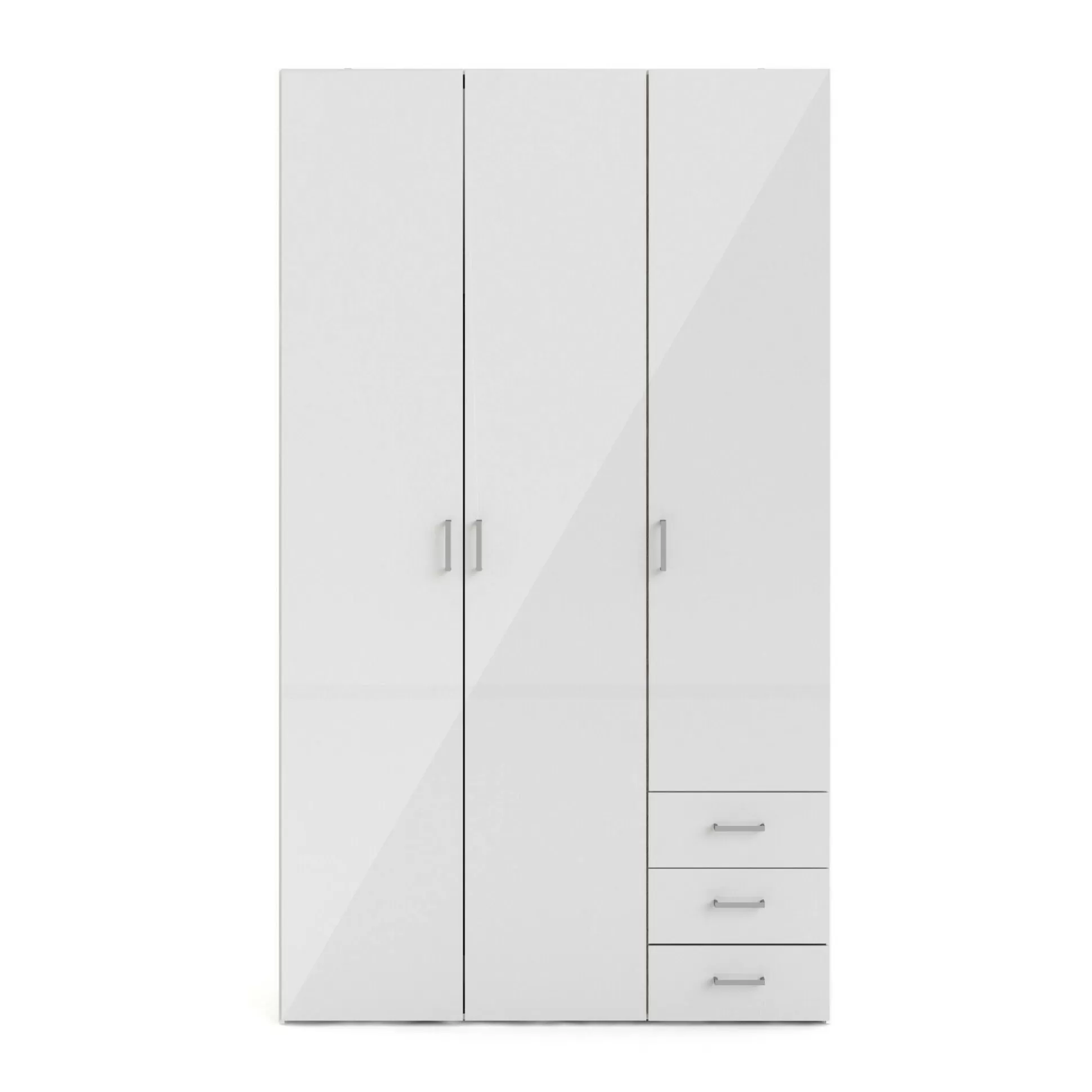Dmora Guardaroba 3 Ante<Guardaroba 3 ante Suzette, Mobile camera da letto, Cabina armadio portabiti, Armadio appendiabiti, 116x50 h200 cm, Bianco