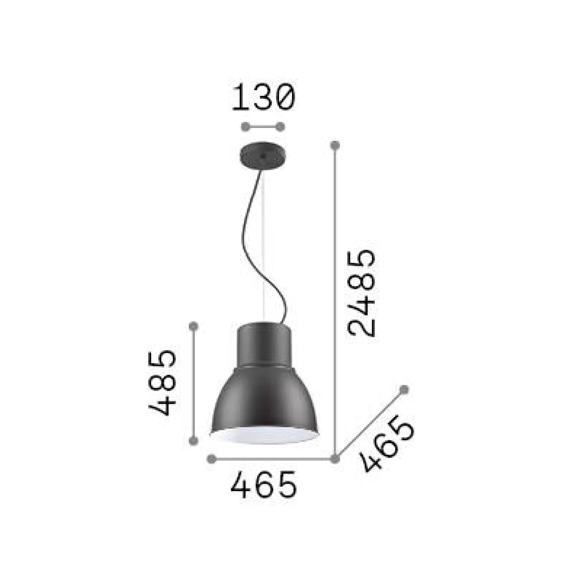 Dmora Lampade A Sospensione<Ideal-Lux - Lampada a sospensione BREEZE SP1 BIG, 47 x 47 x h74 cm,