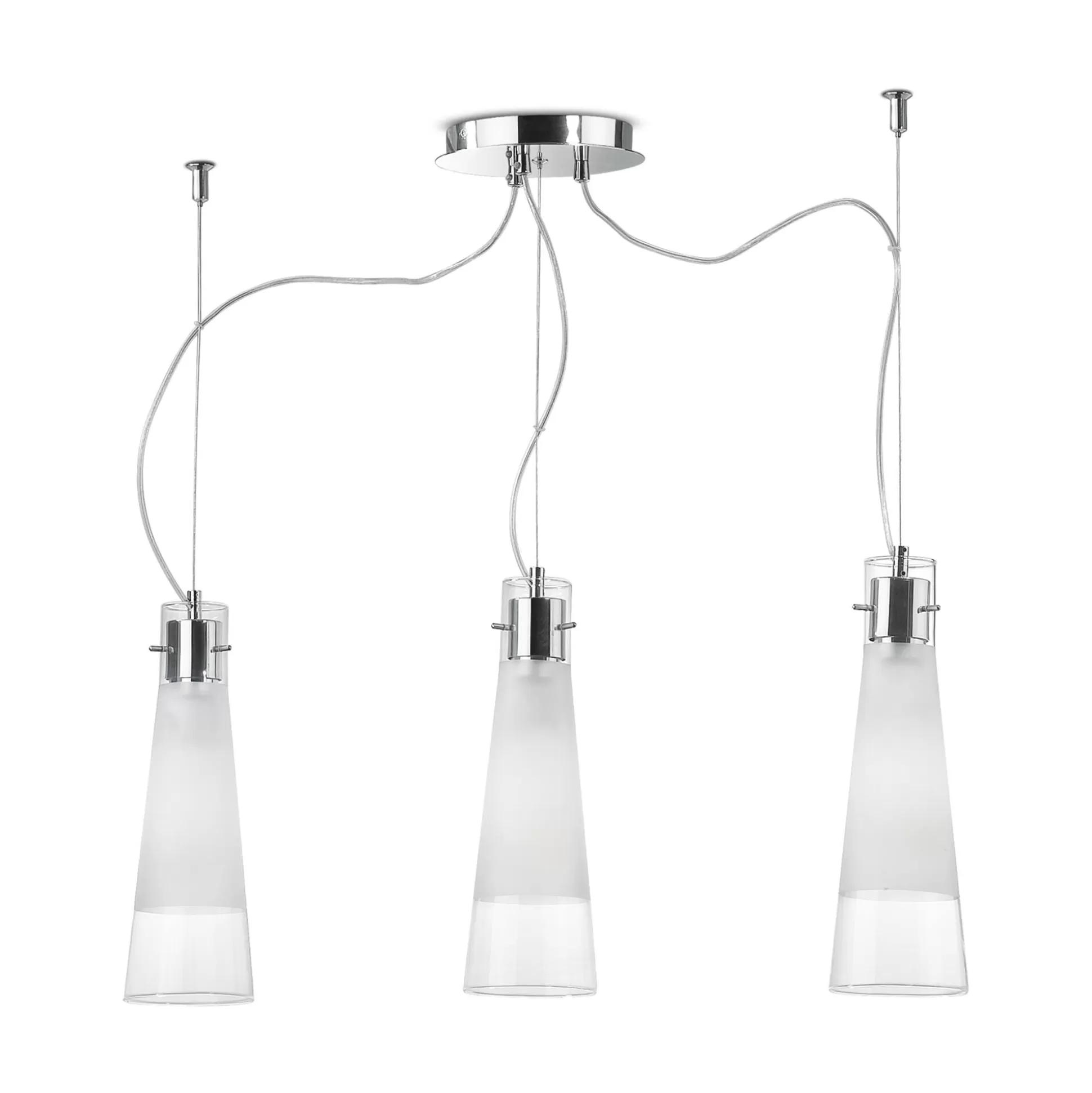 Dmora Lampade A Sospensione<Ideal-Lux - Lampada a sospensione KUKY SP3, 67 x 20 x h60 cm,