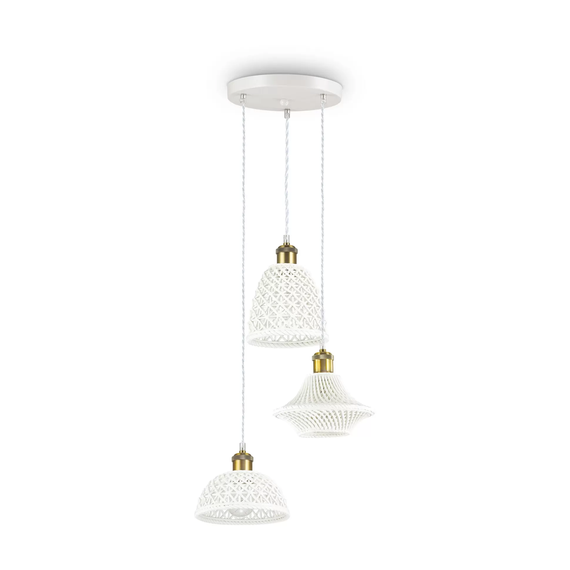 Dmora Lampade A Sospensione<Ideal-Lux - Lampada a sospensione LUGANO SP3, 35 x 35 x h46 cm,