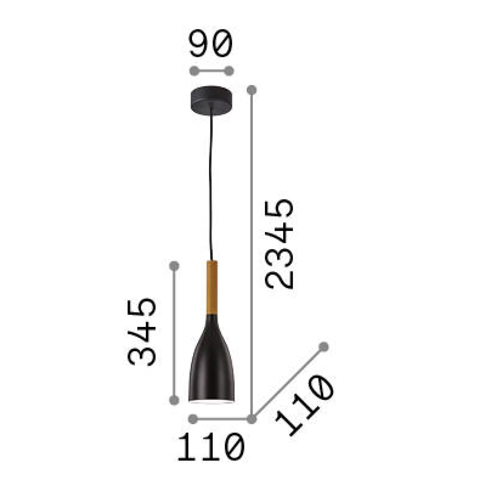 Dmora Lampade A Sospensione<Ideal-Lux - Lampada a sospensione MANHATTAN SP1 , 11 x 11 x h60 cm,