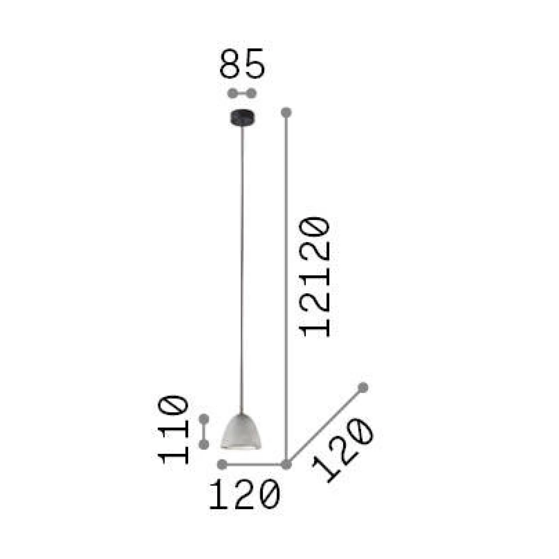 Dmora Lampade A Sospensione<Ideal-Lux - Lampada a sospensione OIL-4 SP1, 12 x 12 x h36 cm,