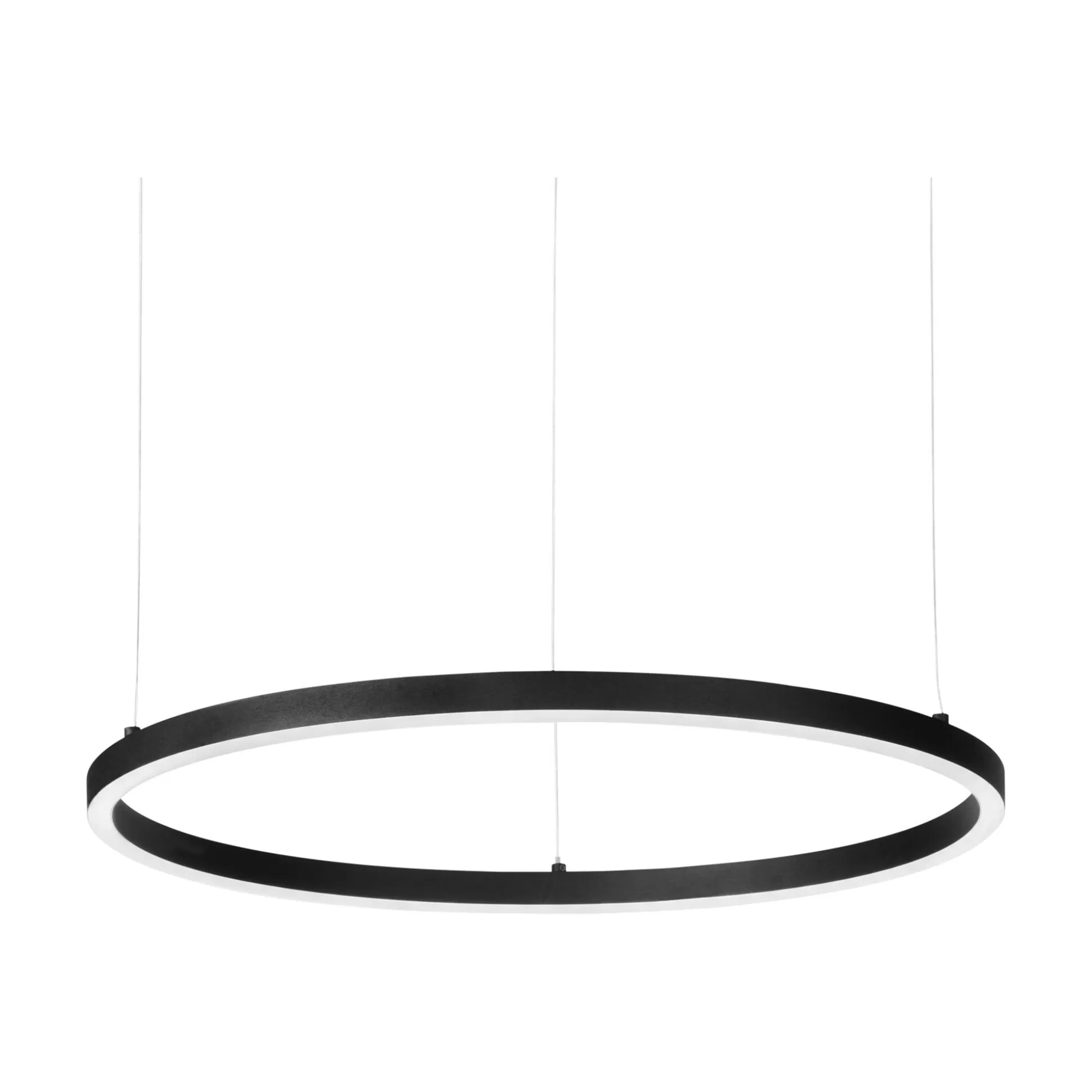 Dmora Lampade A Sospensione<Ideal-Lux - Lampada a sospensione ORACLE SLIM SP D090 ROUND 3000K ON-OFF BK, 90 x 90 x h28 cm,