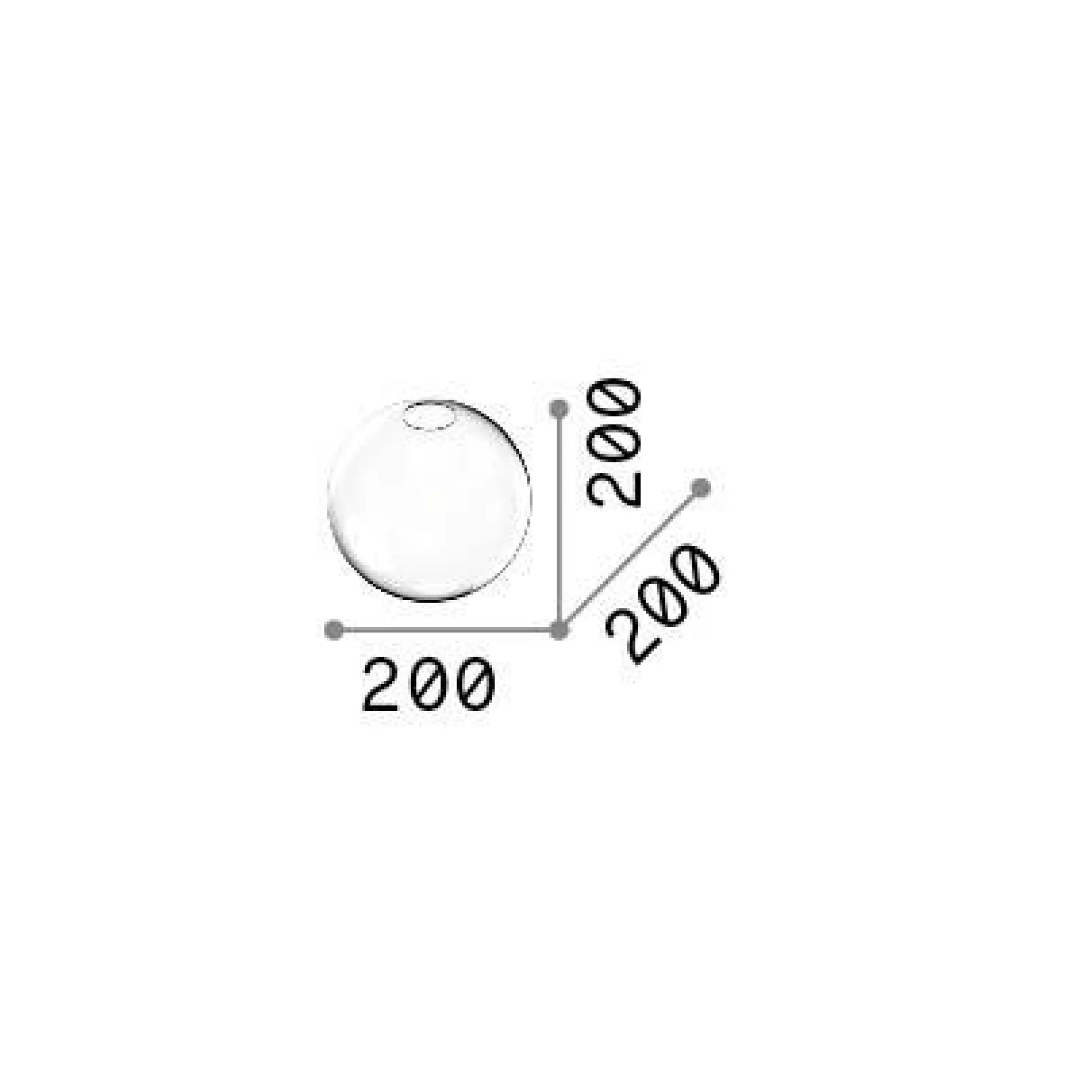 Dmora Lampade A Sospensione<Ideal-Lux - Lampada a sospensione RUBBER VETRO D20 FUME', 20 x 20 x h20 cm,