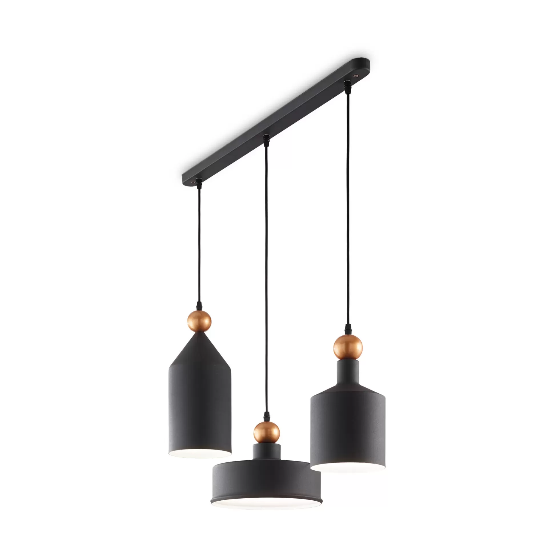 Dmora Lampade A Sospensione<Ideal-Lux - Lampada a sospensione TRIADE SP3, 75 x 25 x h62 cm,