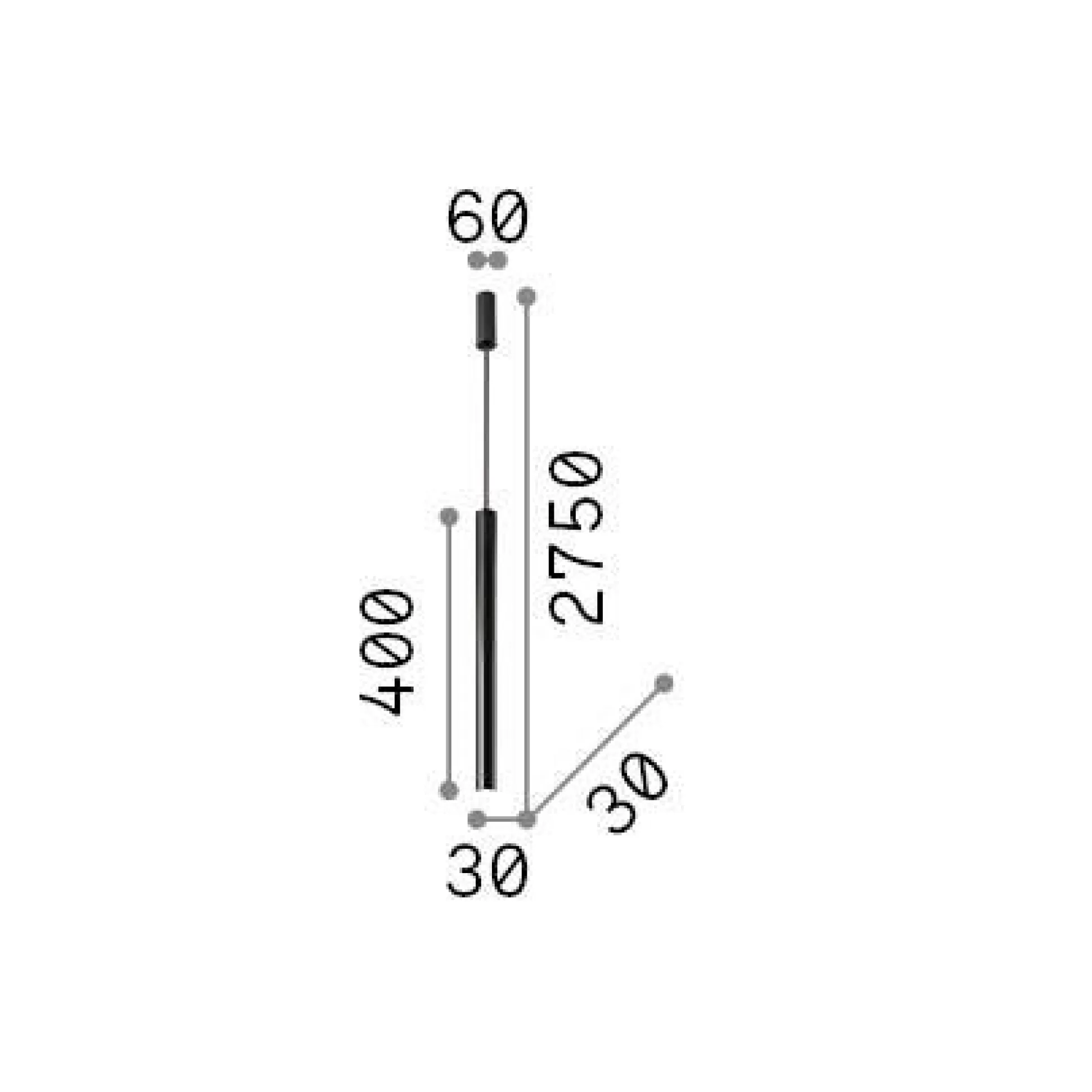 Dmora Lampade A Sospensione<Ideal-Lux - Lampada a sospensione ULTRATHIN SP D040 ROUND ON-OFF , 6 x 6 x h77 cm,
