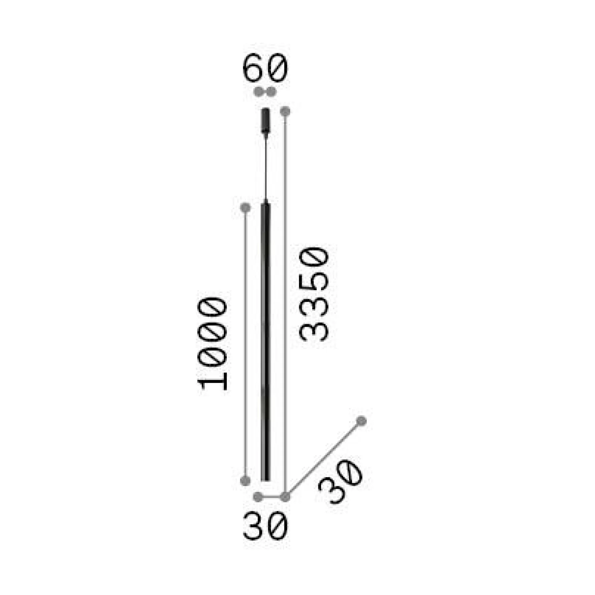 Dmora Lampade A Sospensione<Ideal-Lux - Lampada a sospensione ULTRATHIN SP D100 ROUND ON-OFF , 6 x 6 x h137 cm,