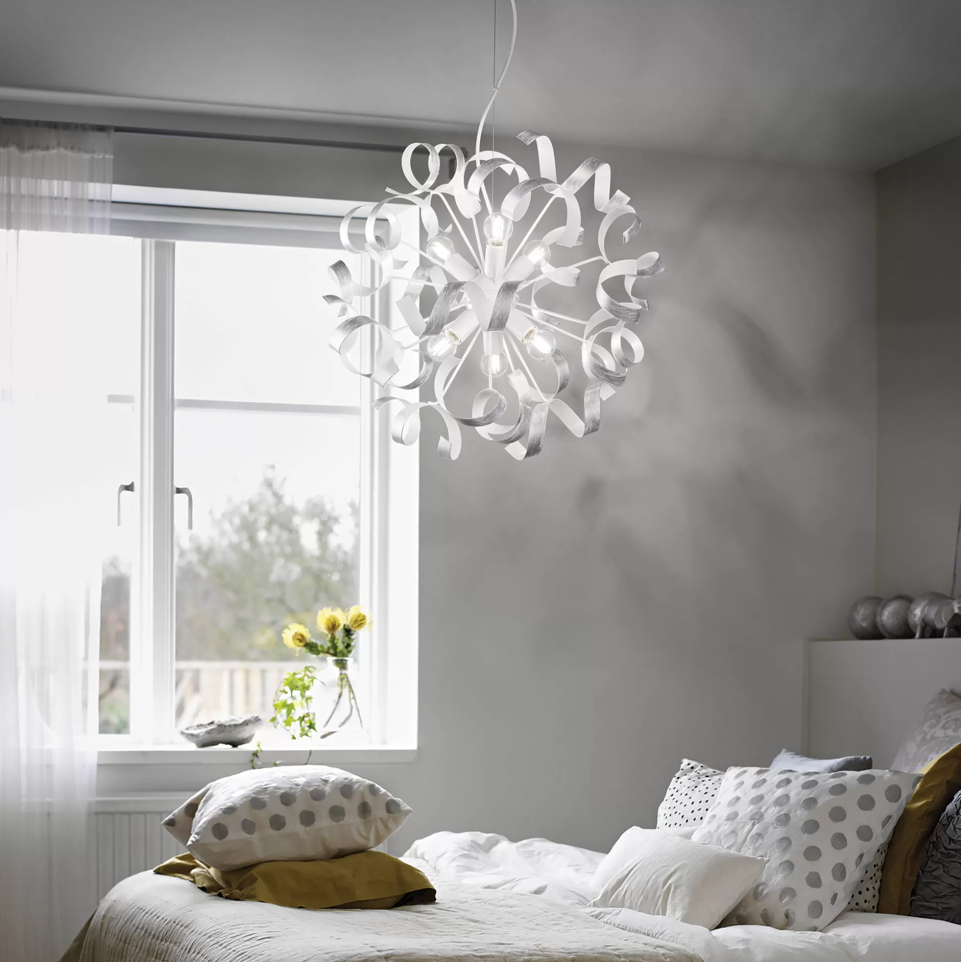 Dmora Lampade A Sospensione<Ideal-Lux - Lampada a sospensione VORTEX SP6 , Made in Italy, 53 x 53 x h73 cm,