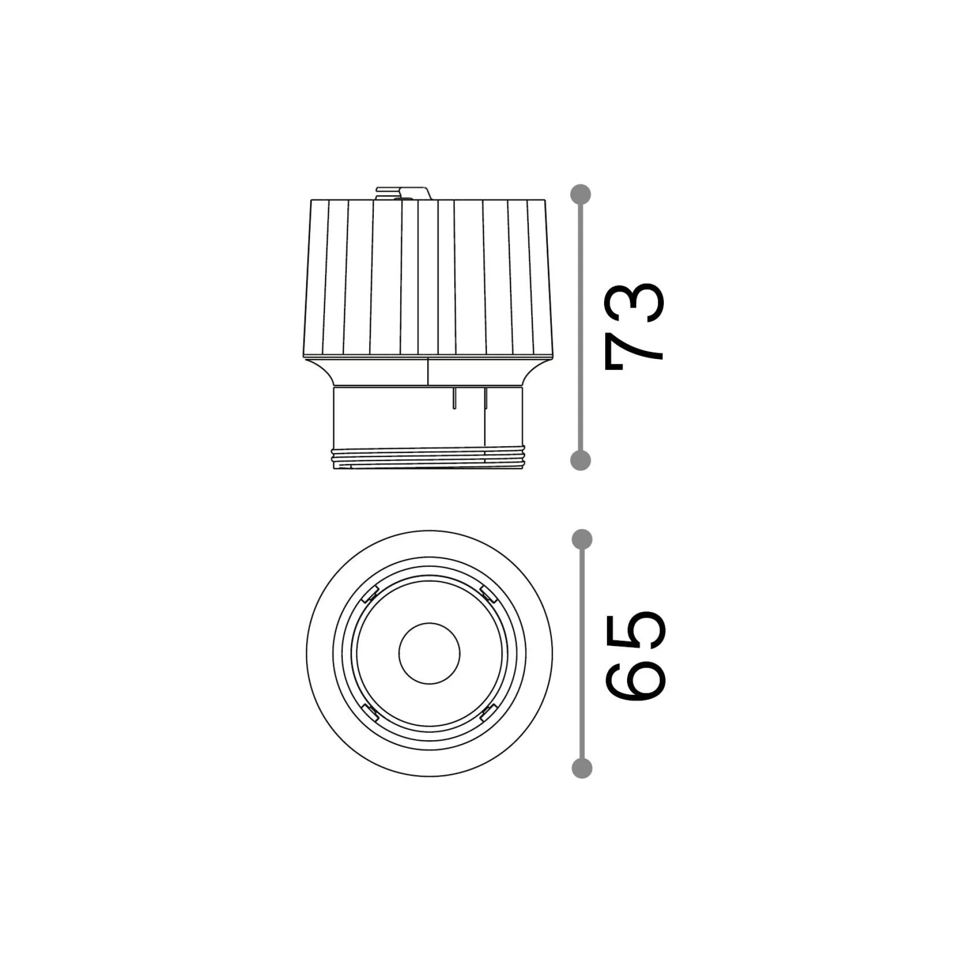 Dmora Lampade Da Incasso<Ideal-Lux - Lampada da incasso DYNAMIC SOURCE 15W 4000K, 7 x 7 x h7 cm,