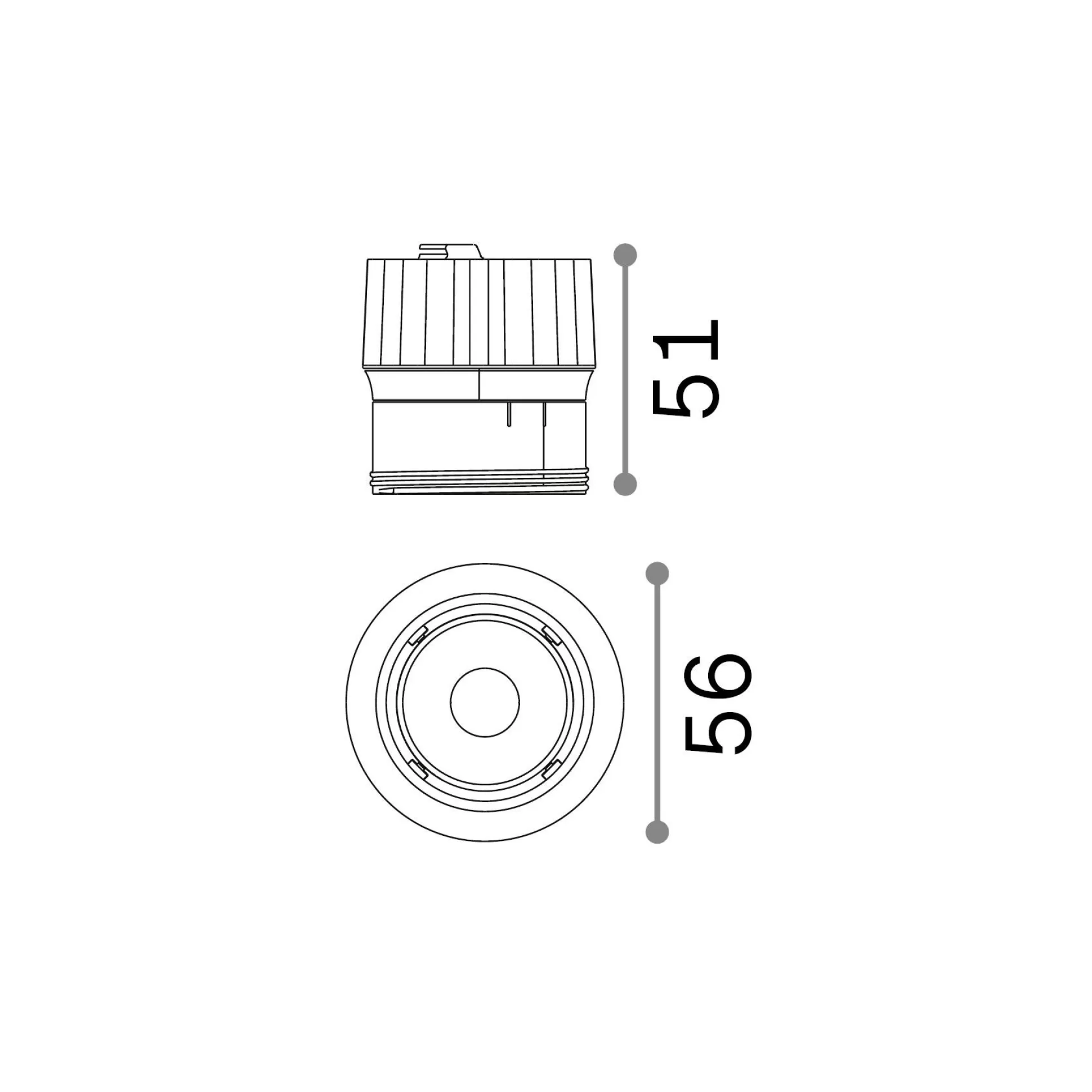 Dmora Lampade Da Incasso<Ideal-Lux - Lampada da incasso DYNAMIC SOURCE 09W 3000K, 6 x 6 x h5 cm,