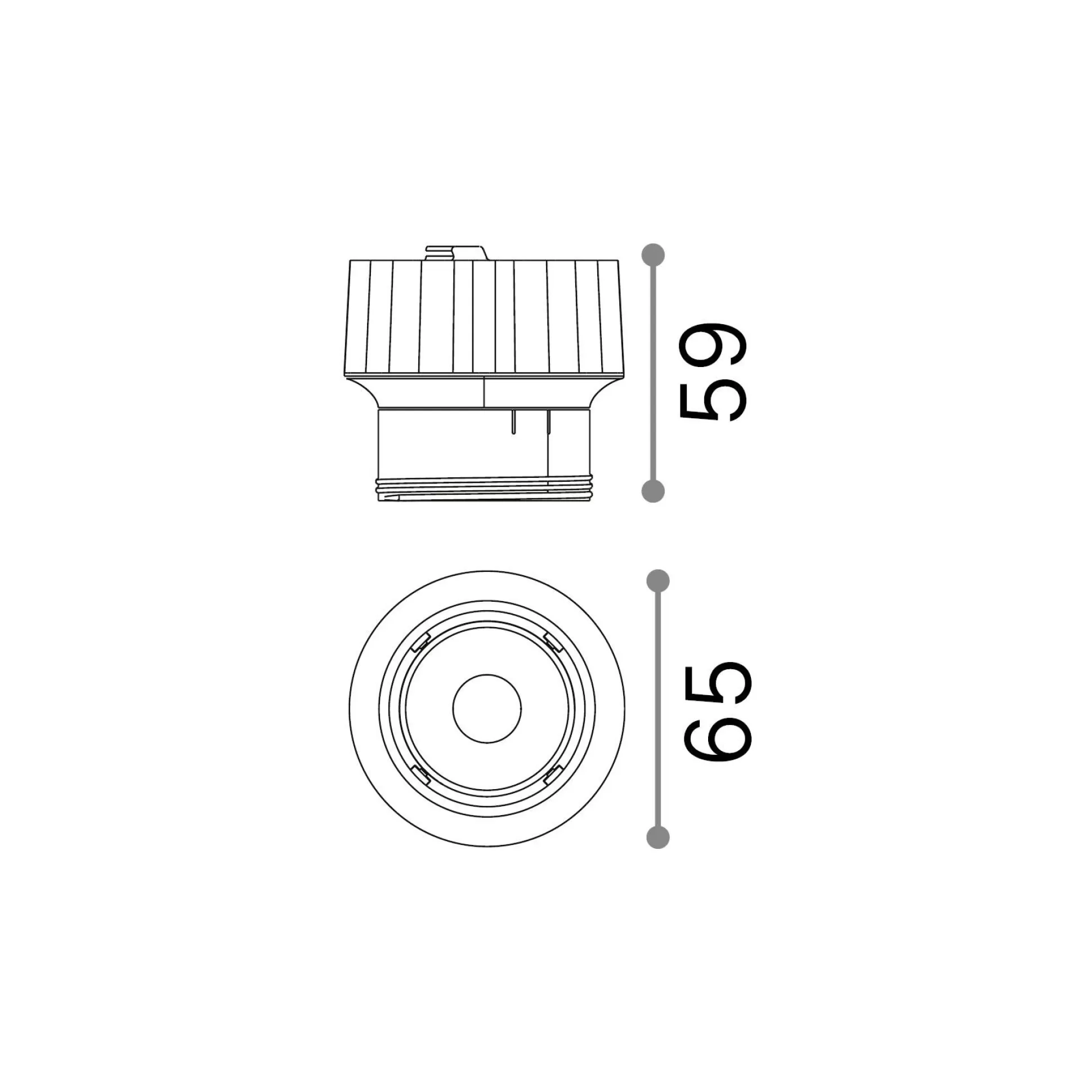 Dmora Lampade Da Incasso<Ideal-Lux - Lampada da incasso DYNAMIC SOURCE 10W 4000K, 7 x 7 x h6 cm,