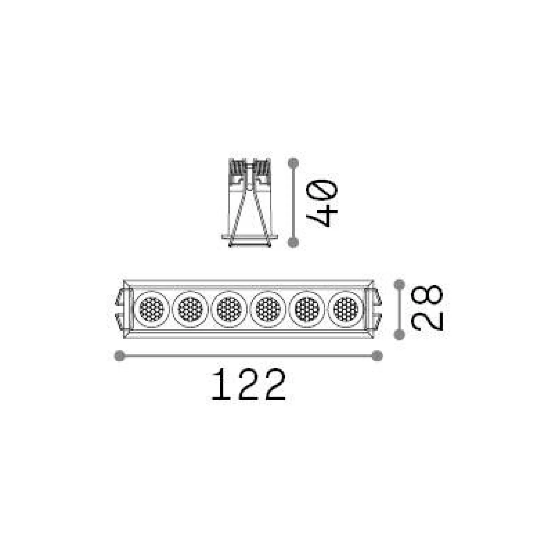 Dmora Lampade Da Incasso<Ideal-Lux - Lampada da incasso LIKA FI SLIM 10W 3000K BK, 12 x 3 x h4 cm,