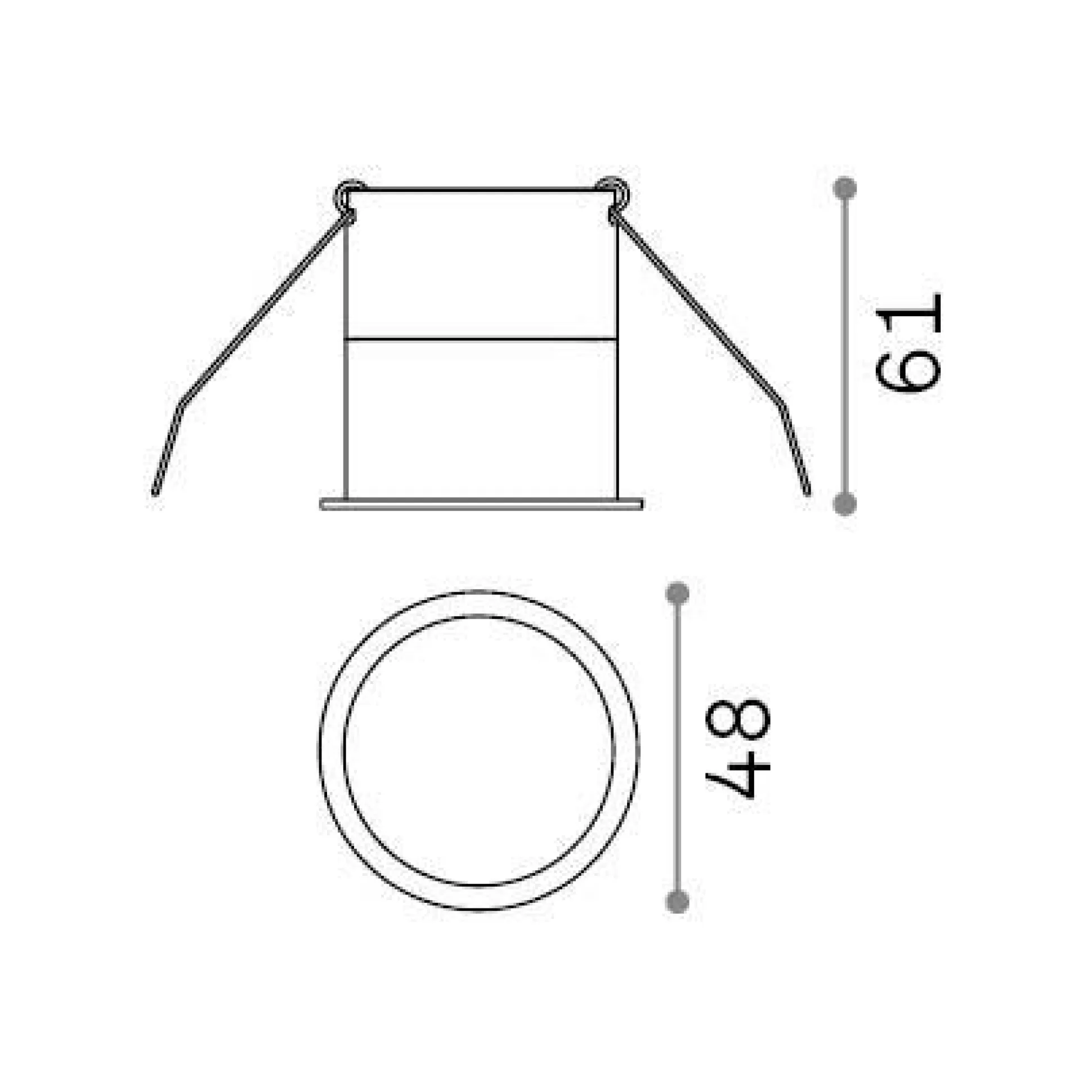 Dmora Lampade Da Incasso<Ideal-Lux - Lampada da incasso QUARK FI 8.0W 3000K BK, 5 x 5 x h6 cm,